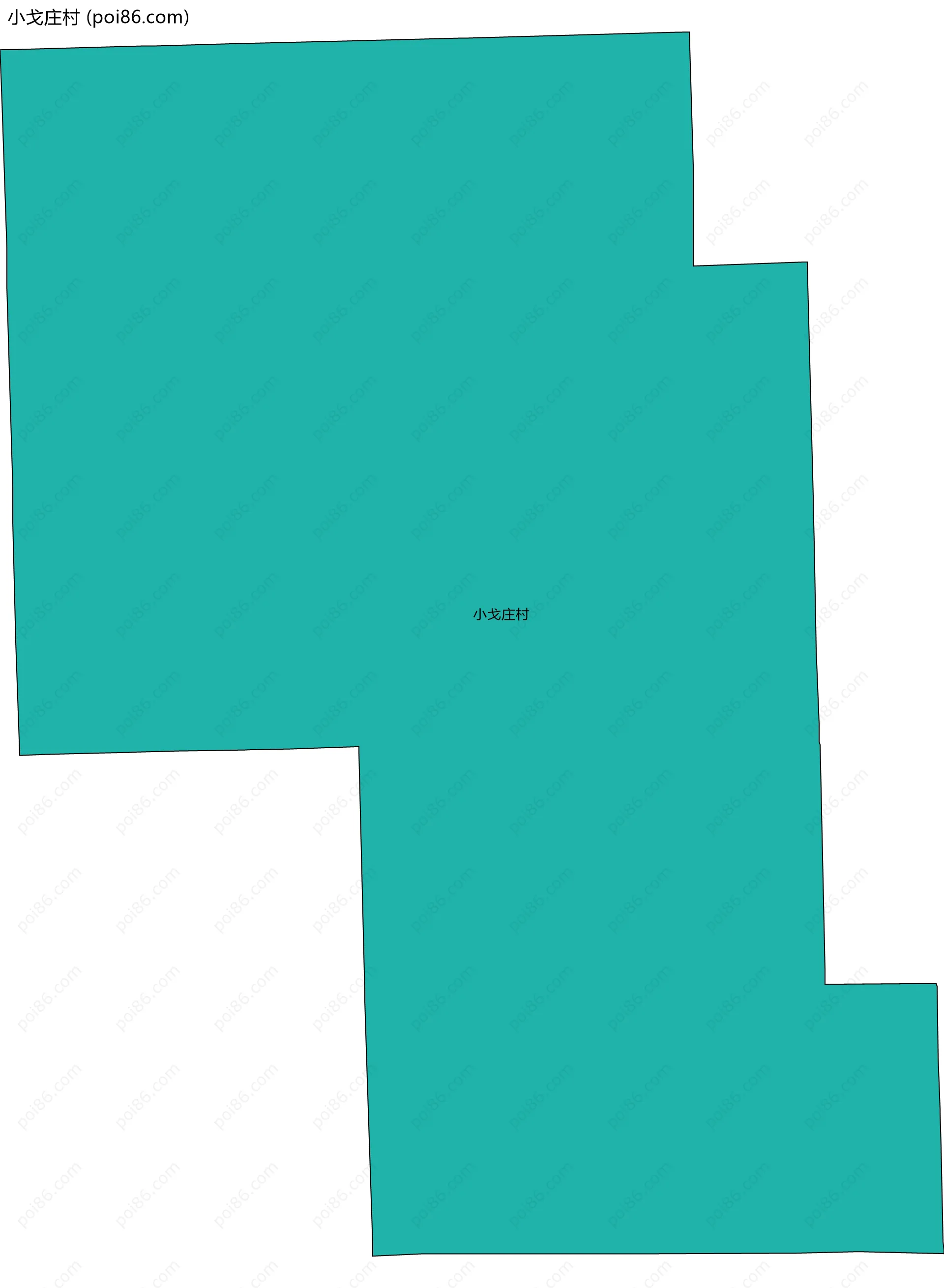 小戈庄村边界地图