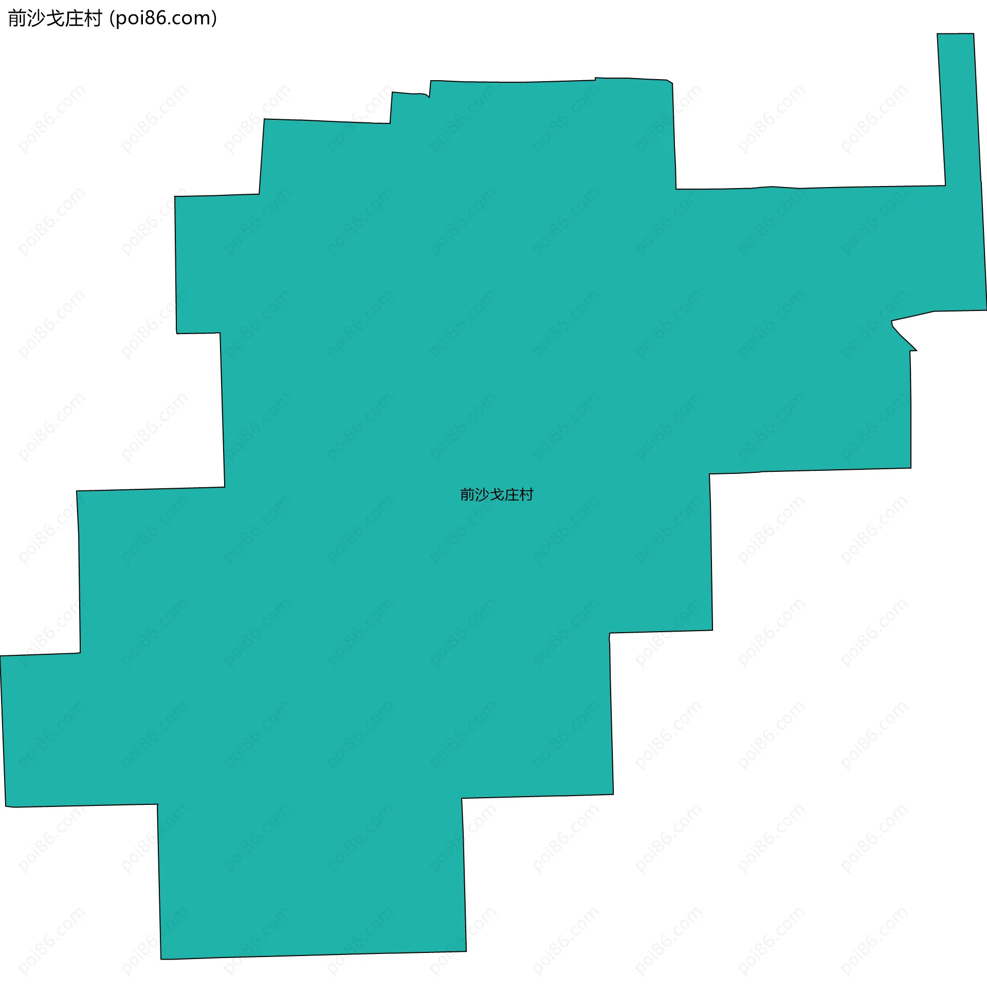 前沙戈庄村边界地图