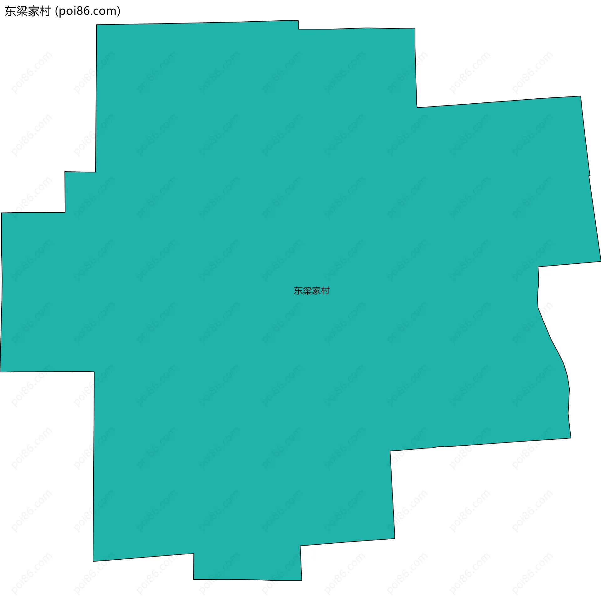 东梁家村边界地图