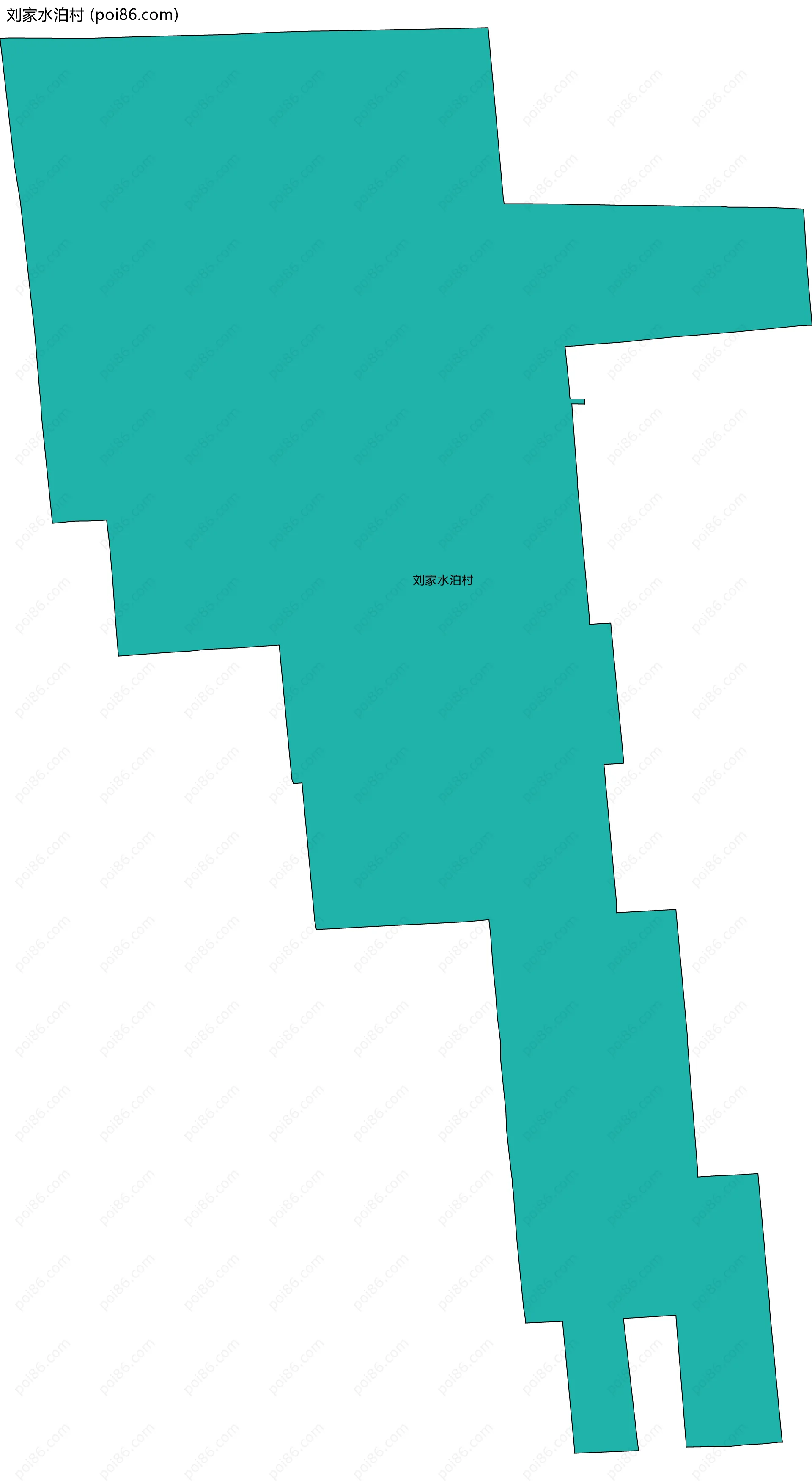 刘家水泊村边界地图
