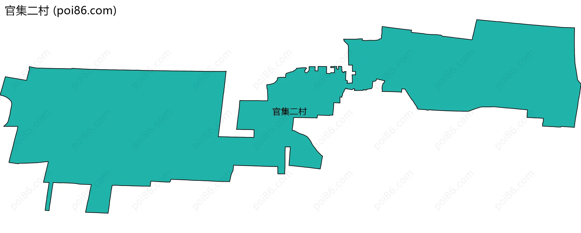 官集二村边界地图