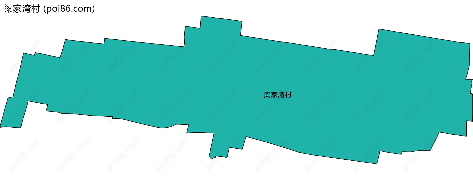 梁家湾村边界地图