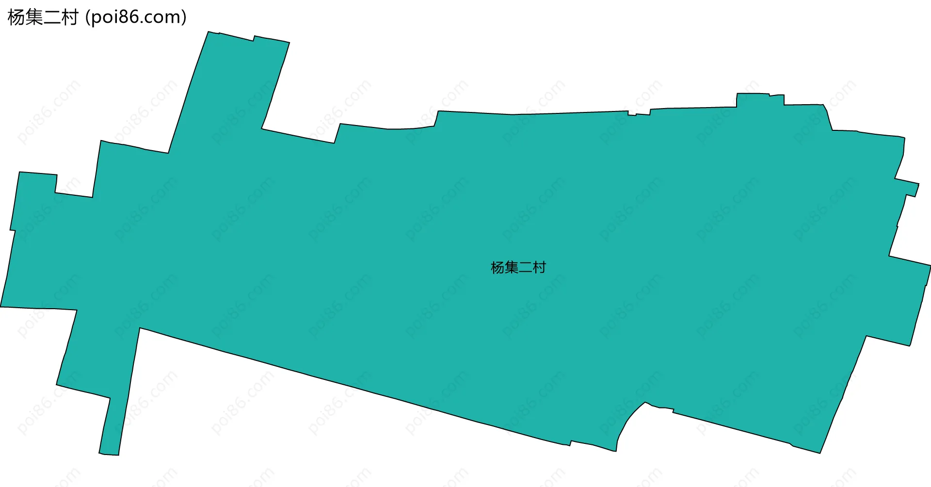 杨集二村边界地图