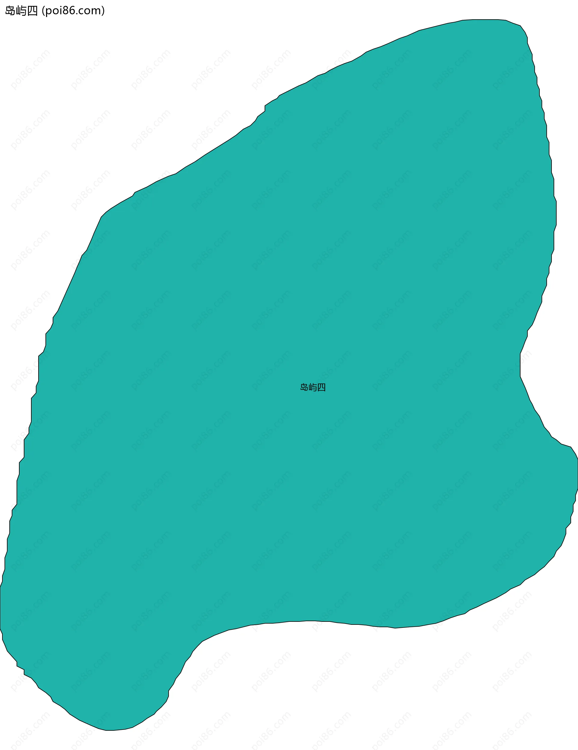 岛屿四边界地图