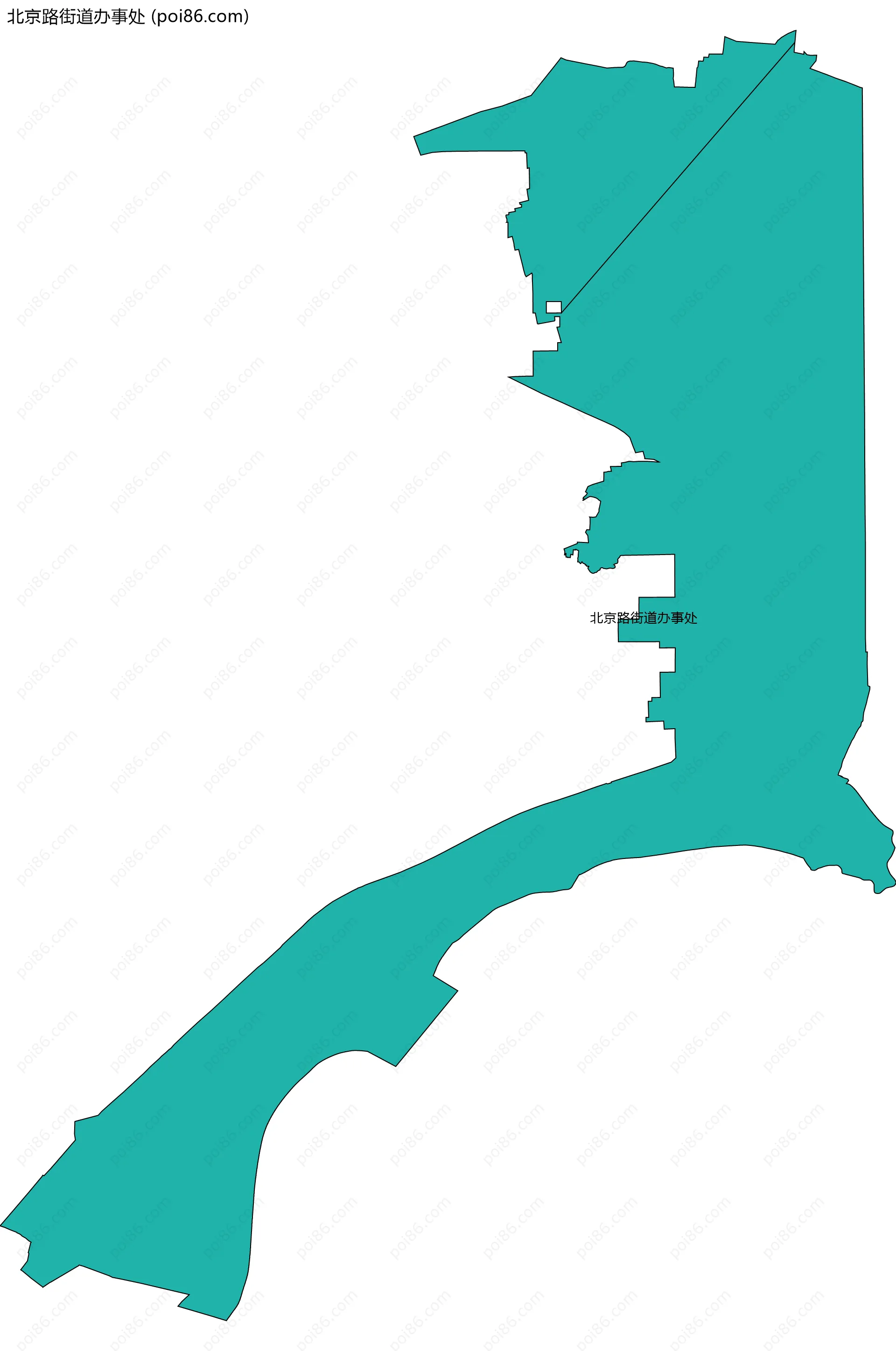 北京路街道办事处边界地图