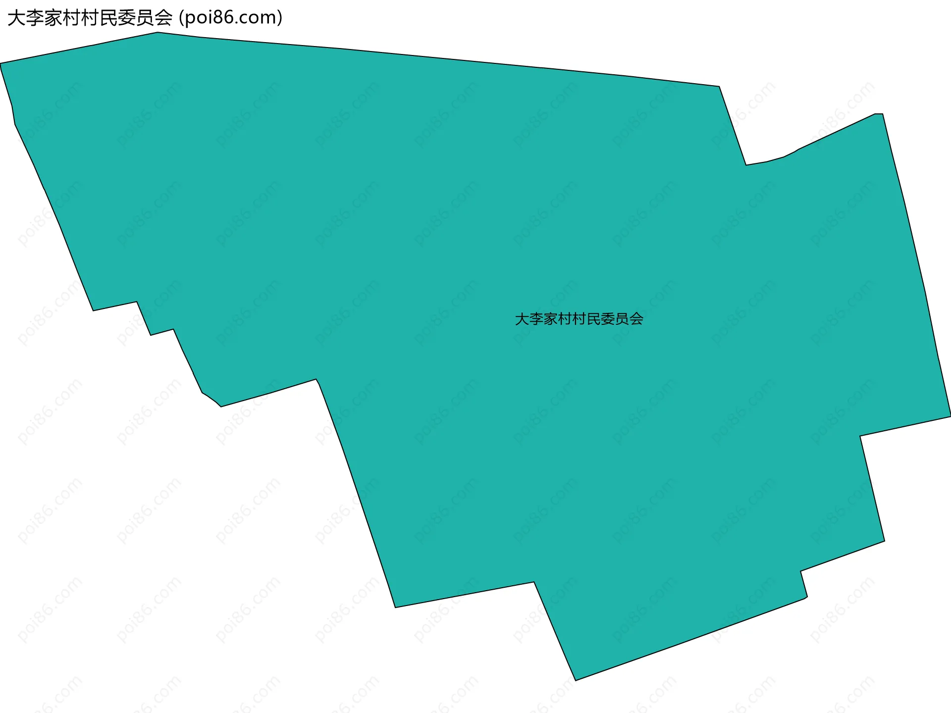 大李家村村民委员会边界地图