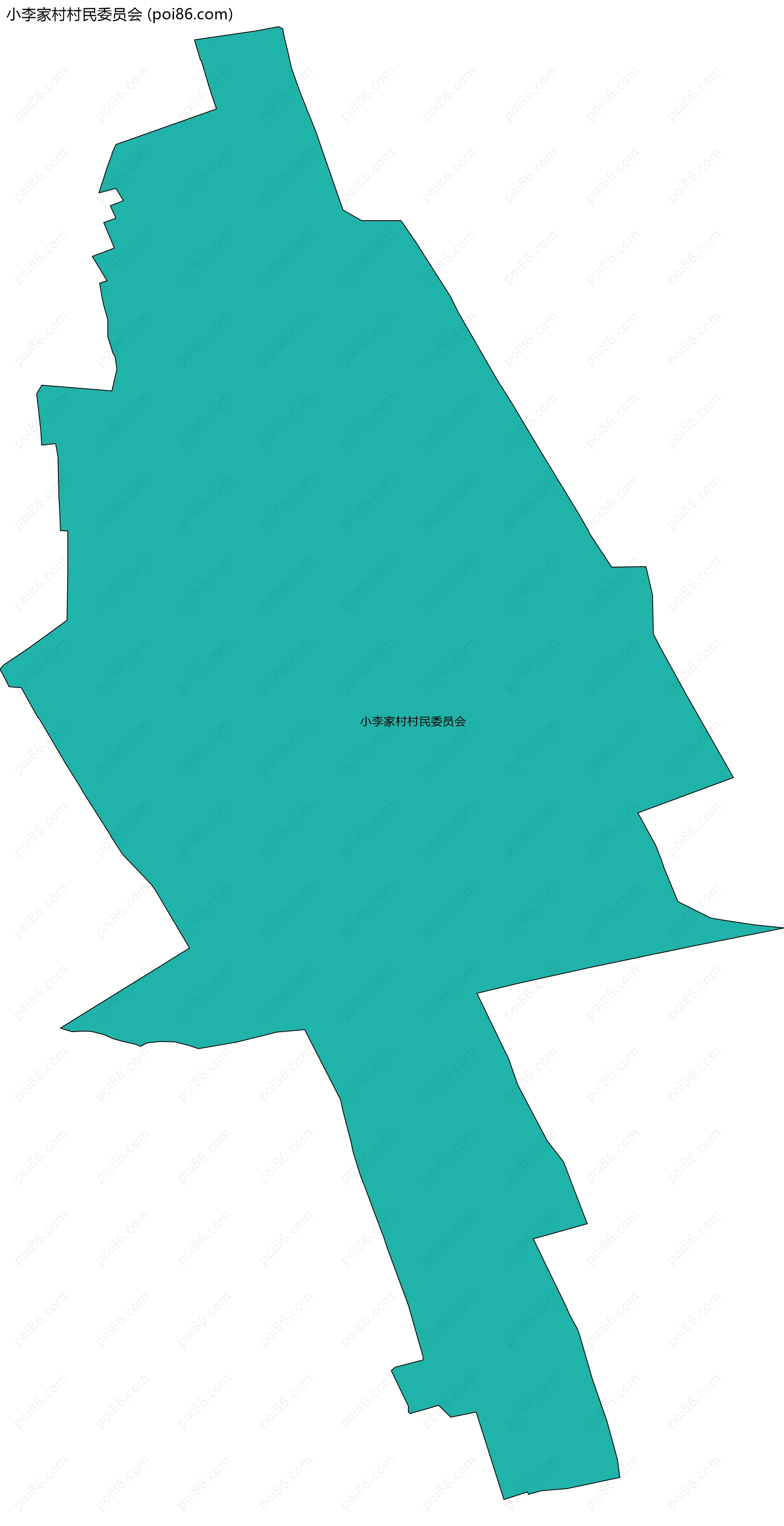 小李家村村民委员会边界地图