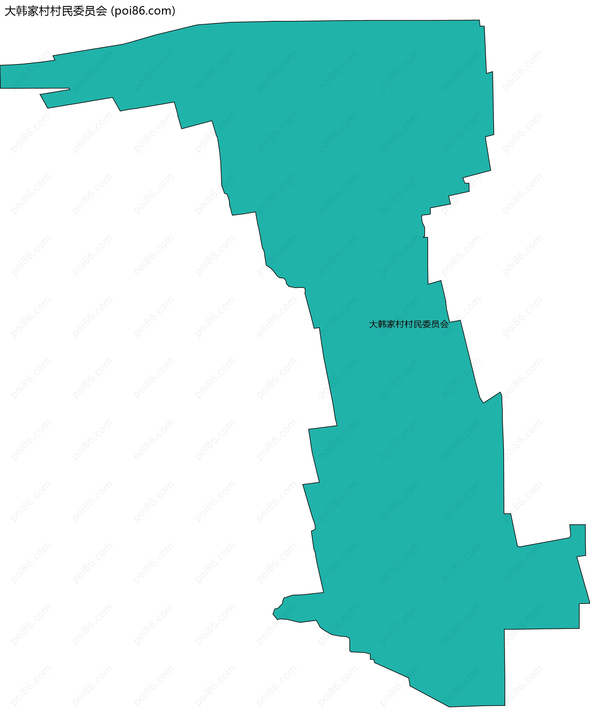大韩家村村民委员会边界地图