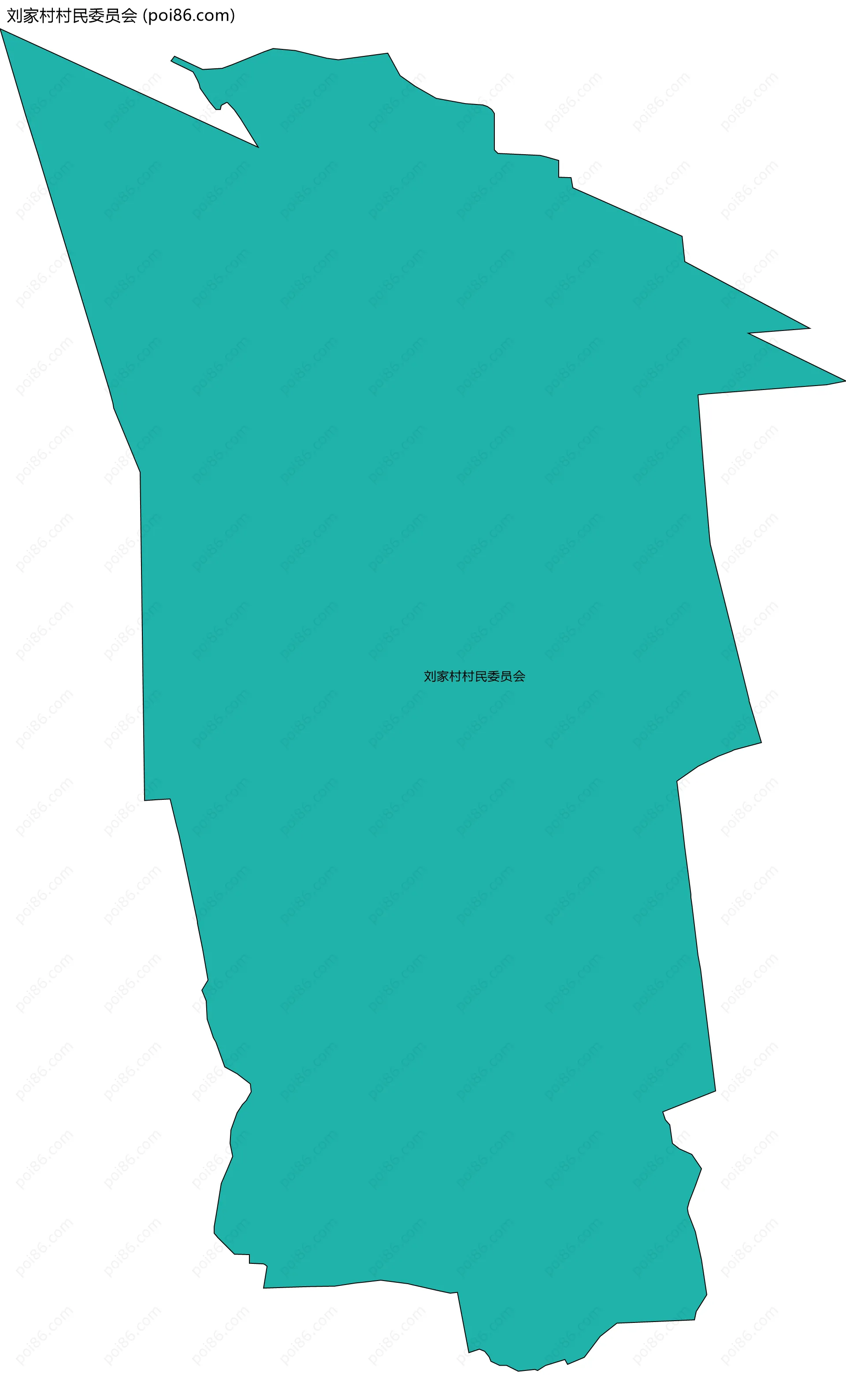 刘家村村民委员会边界地图