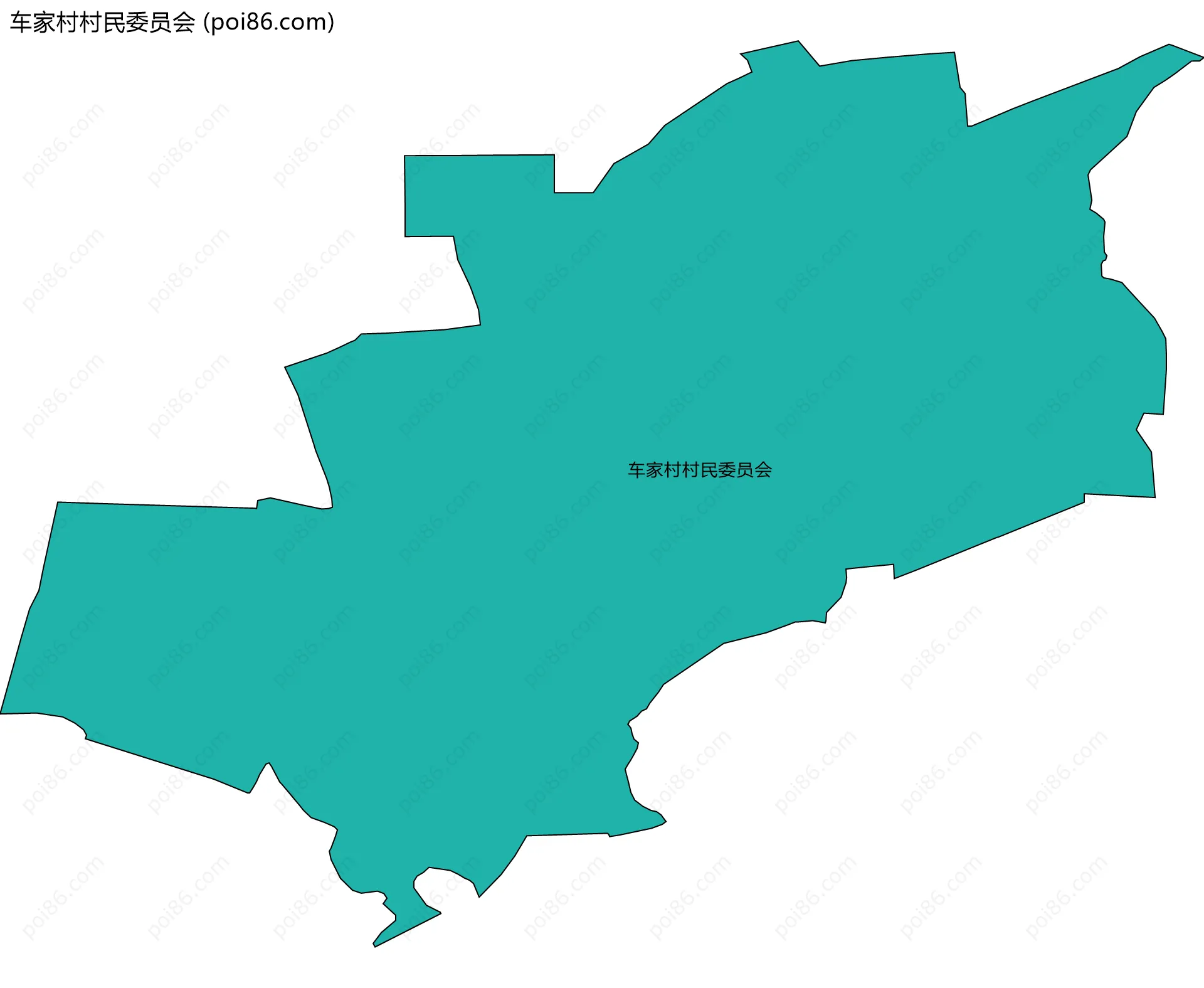 车家村村民委员会边界地图