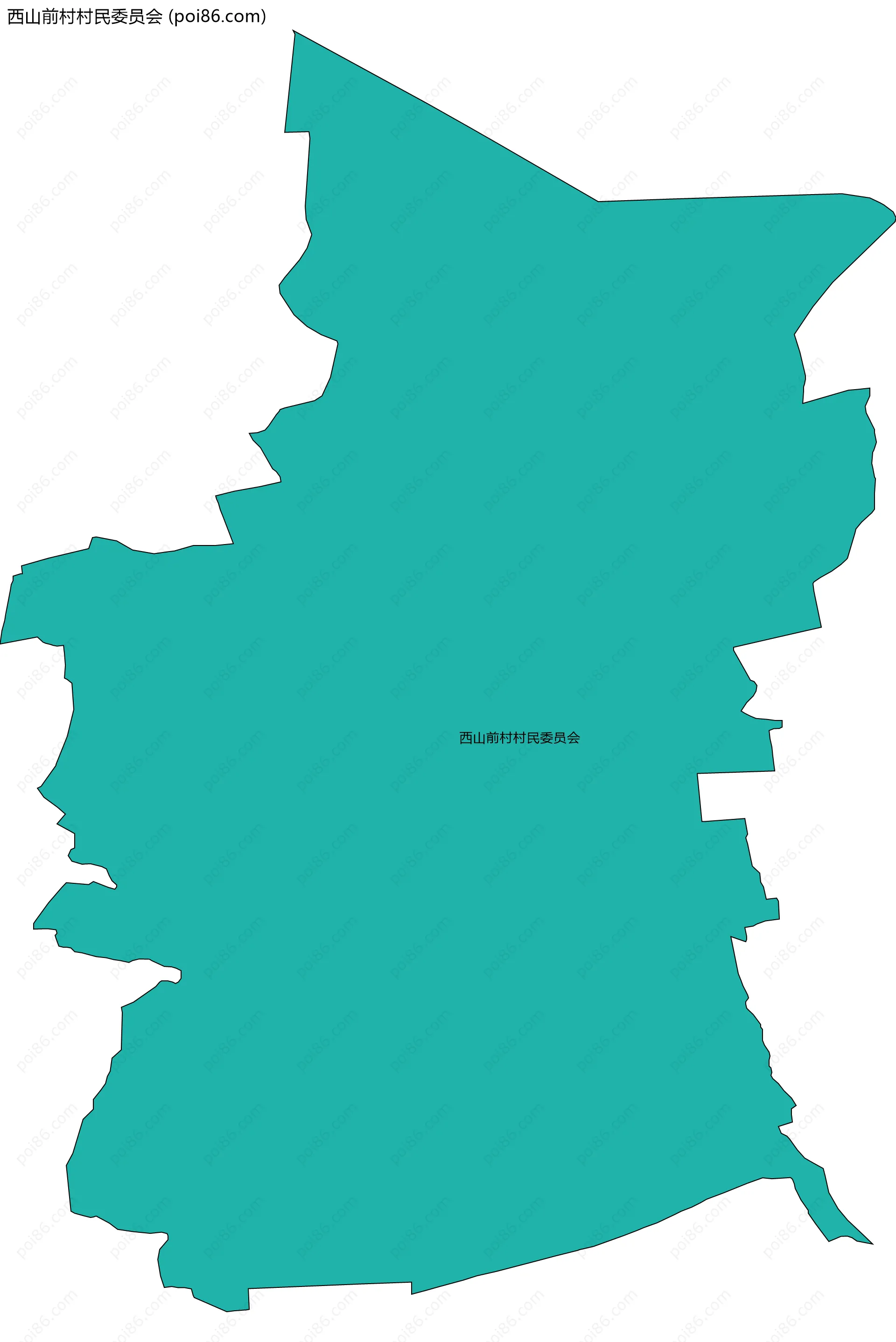 西山前村村民委员会边界地图