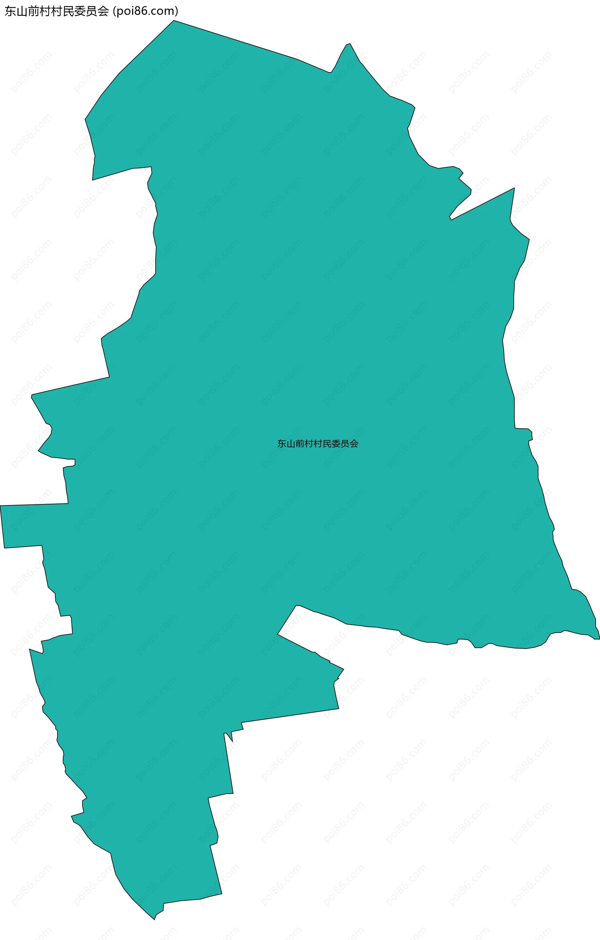 东山前村村民委员会边界地图