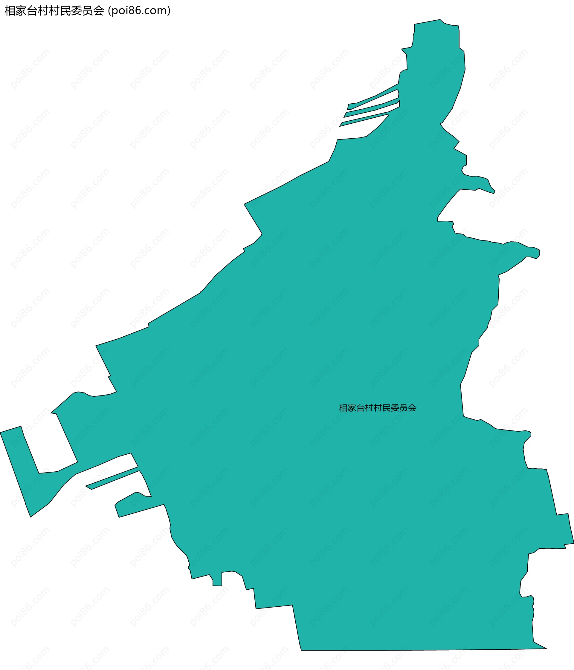 相家台村村民委员会边界地图