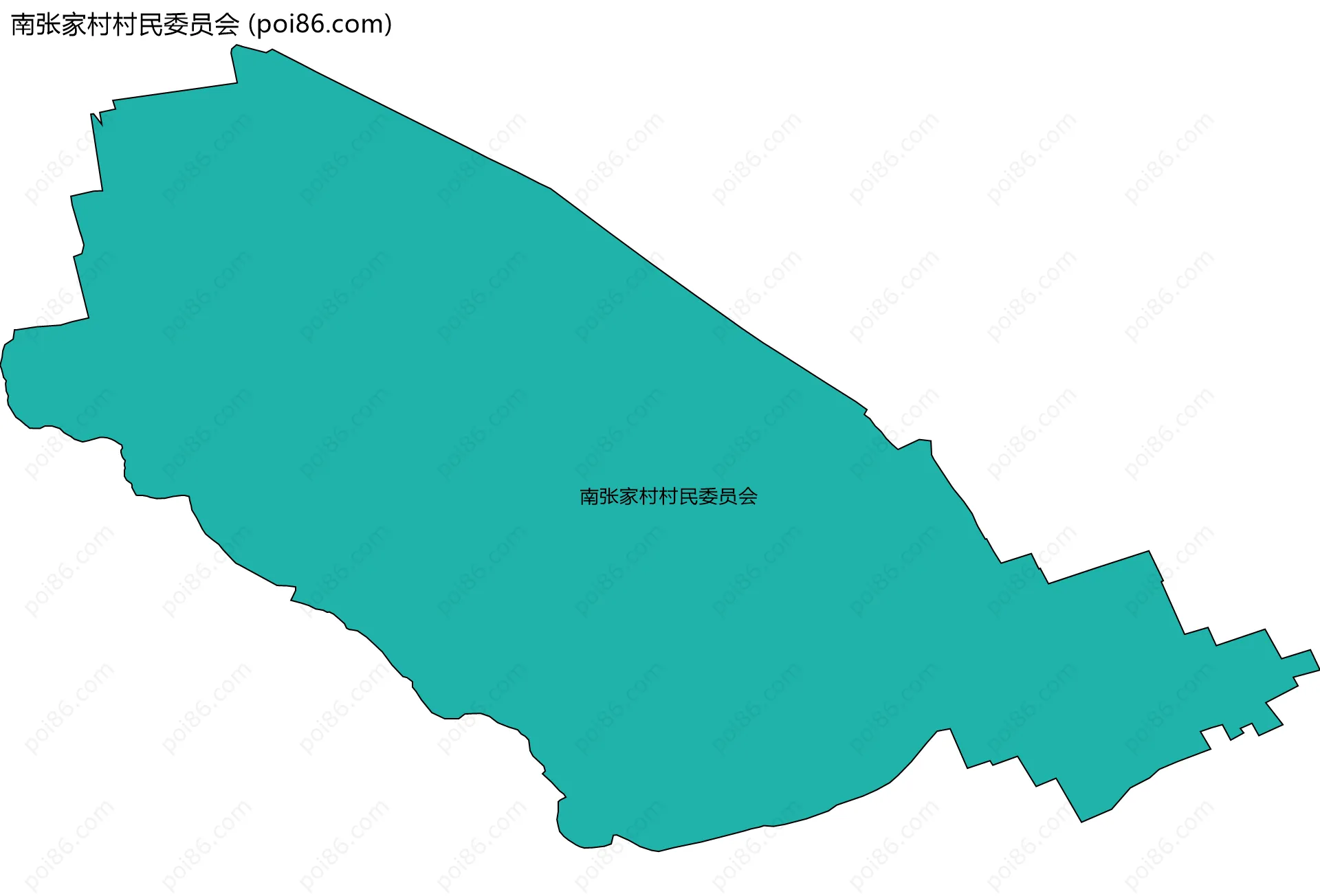 南张家村村民委员会边界地图