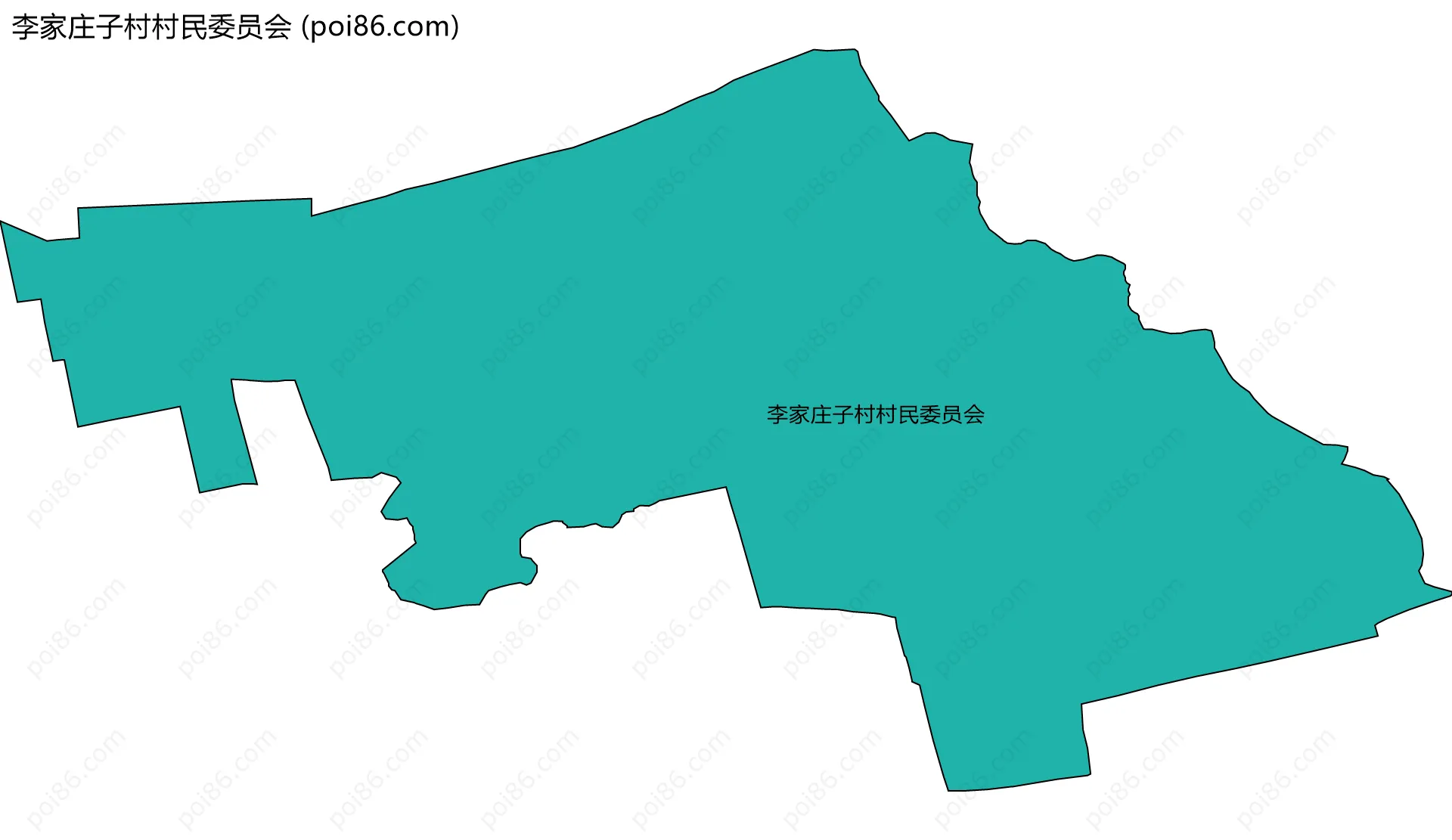 李家庄子村村民委员会边界地图