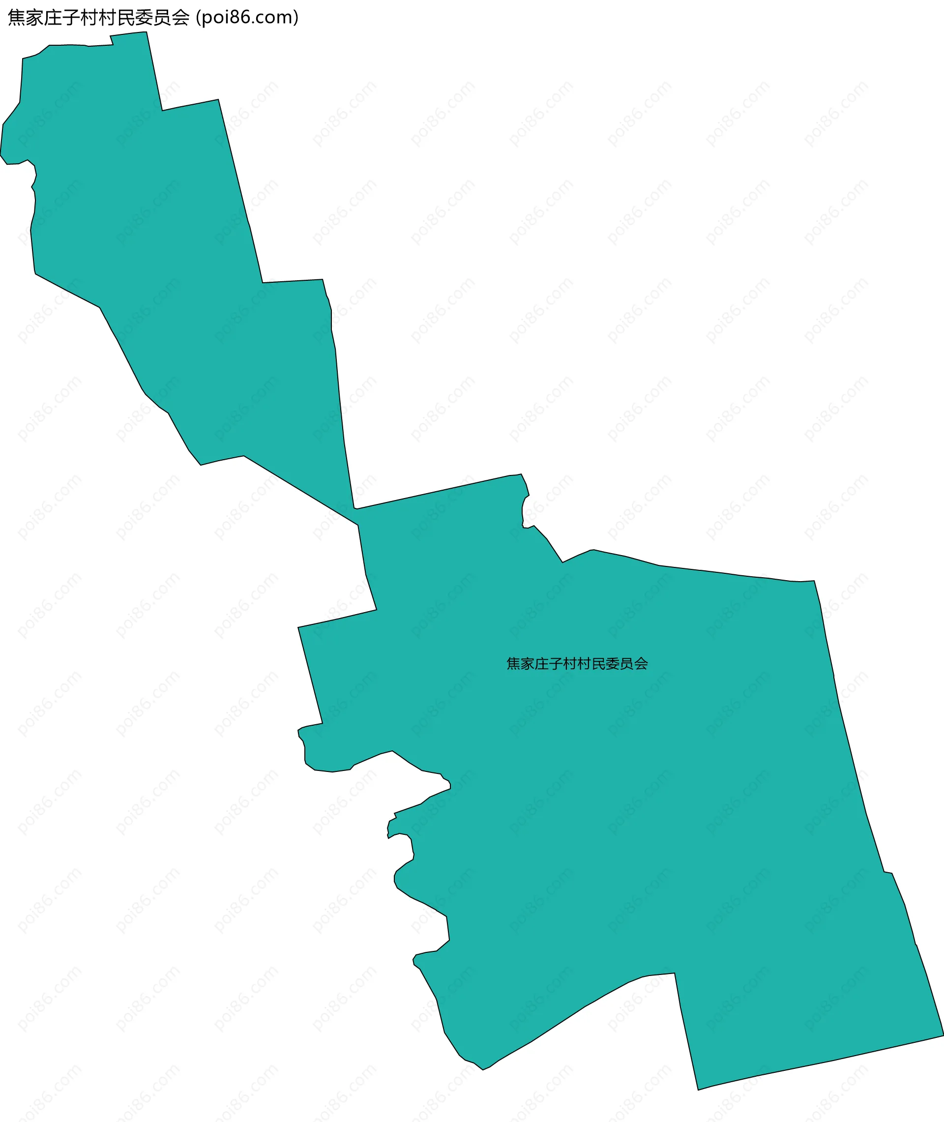 焦家庄子村村民委员会边界地图