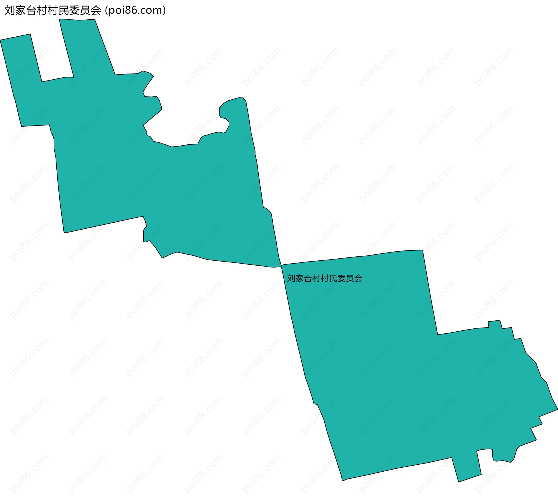 刘家台村村民委员会边界地图