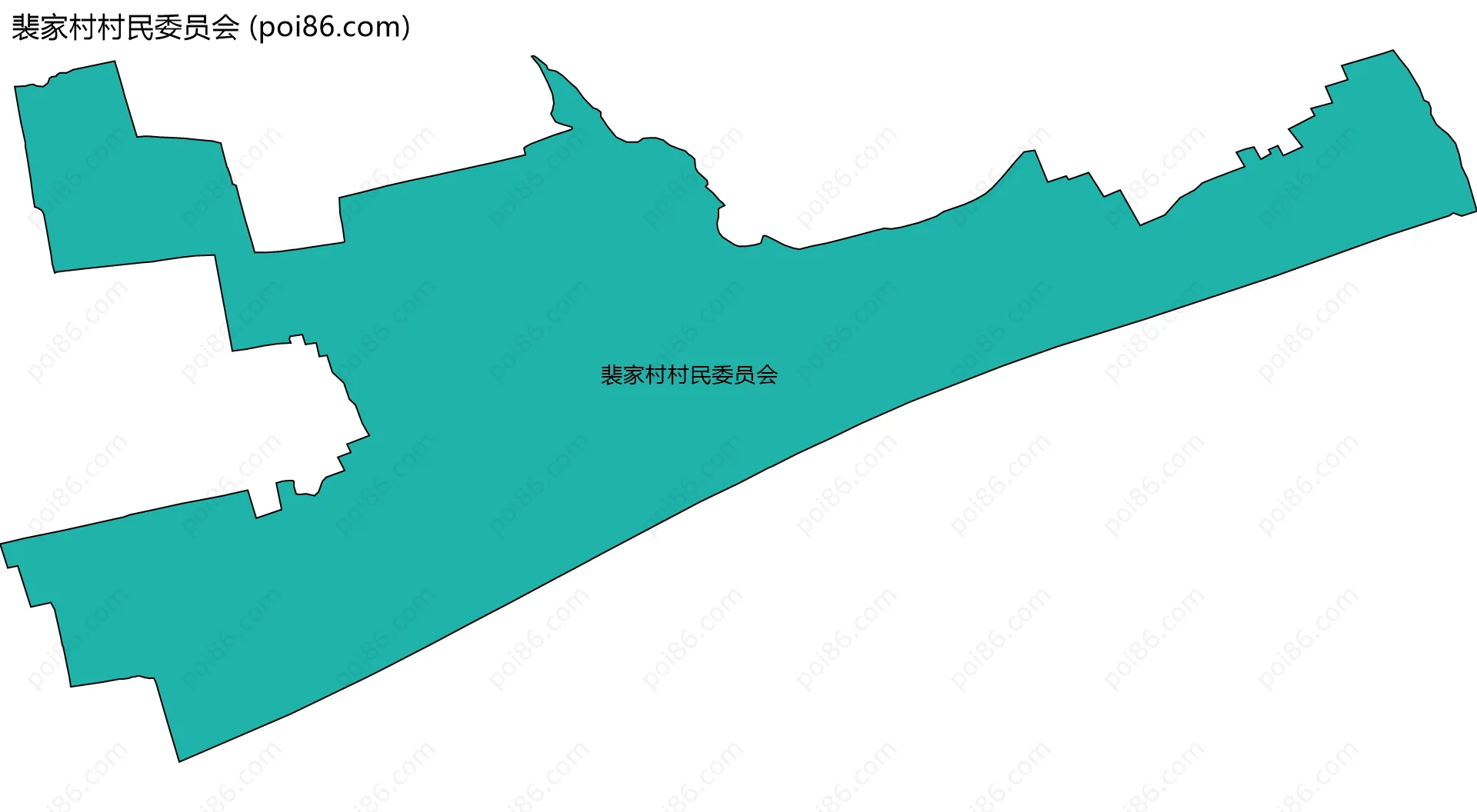 裴家村村民委员会边界地图
