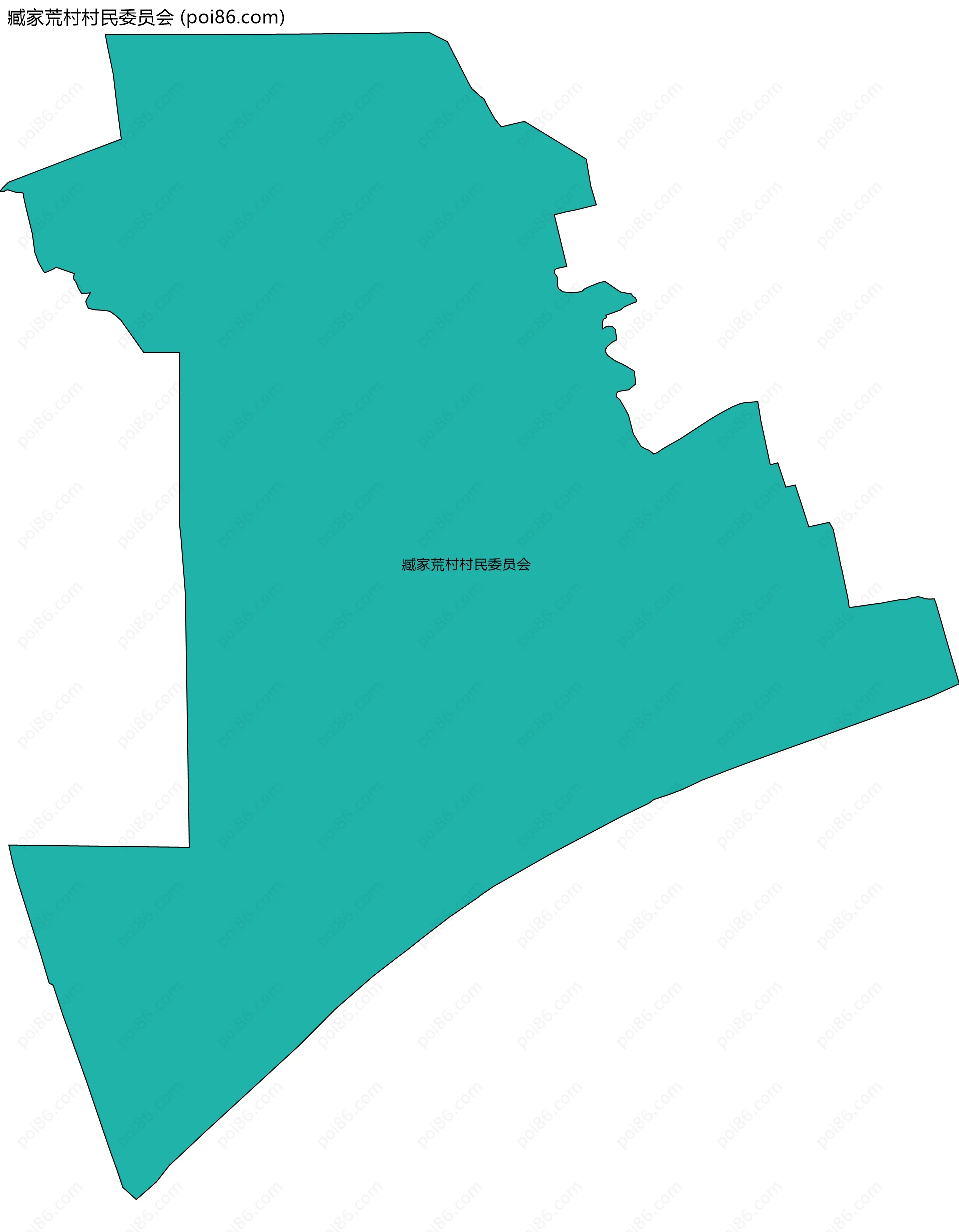 臧家荒村村民委员会边界地图
