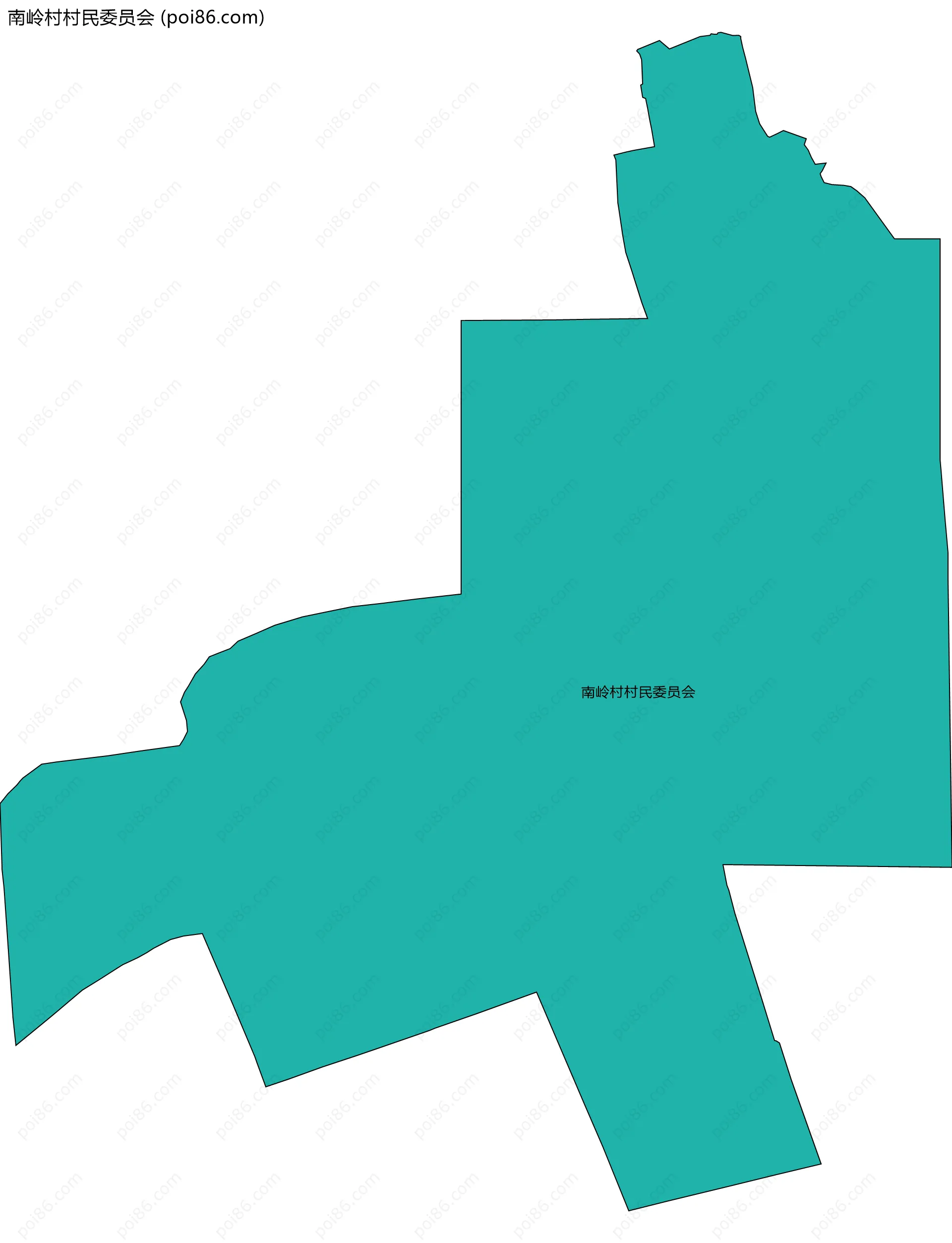 南岭村村民委员会边界地图