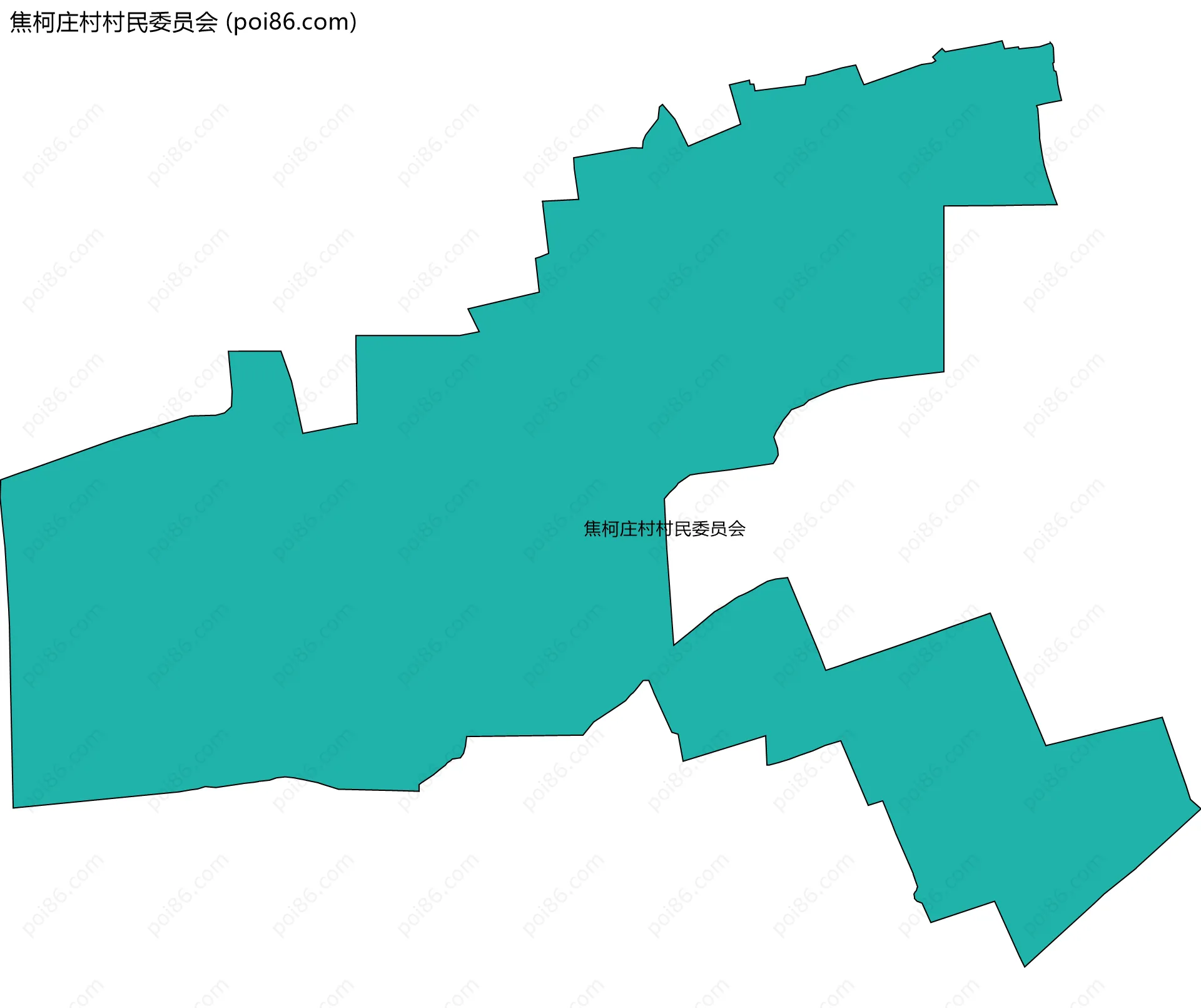 焦柯庄村村民委员会边界地图
