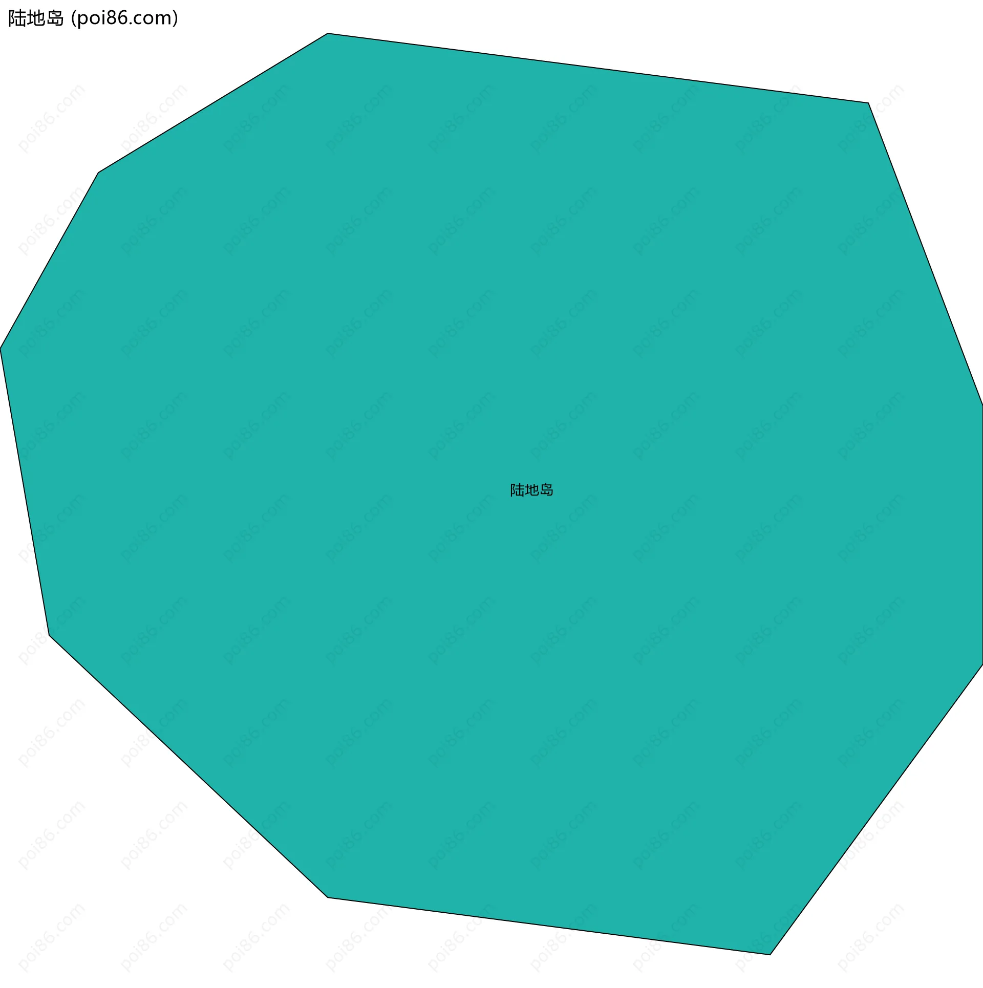 陆地岛边界地图