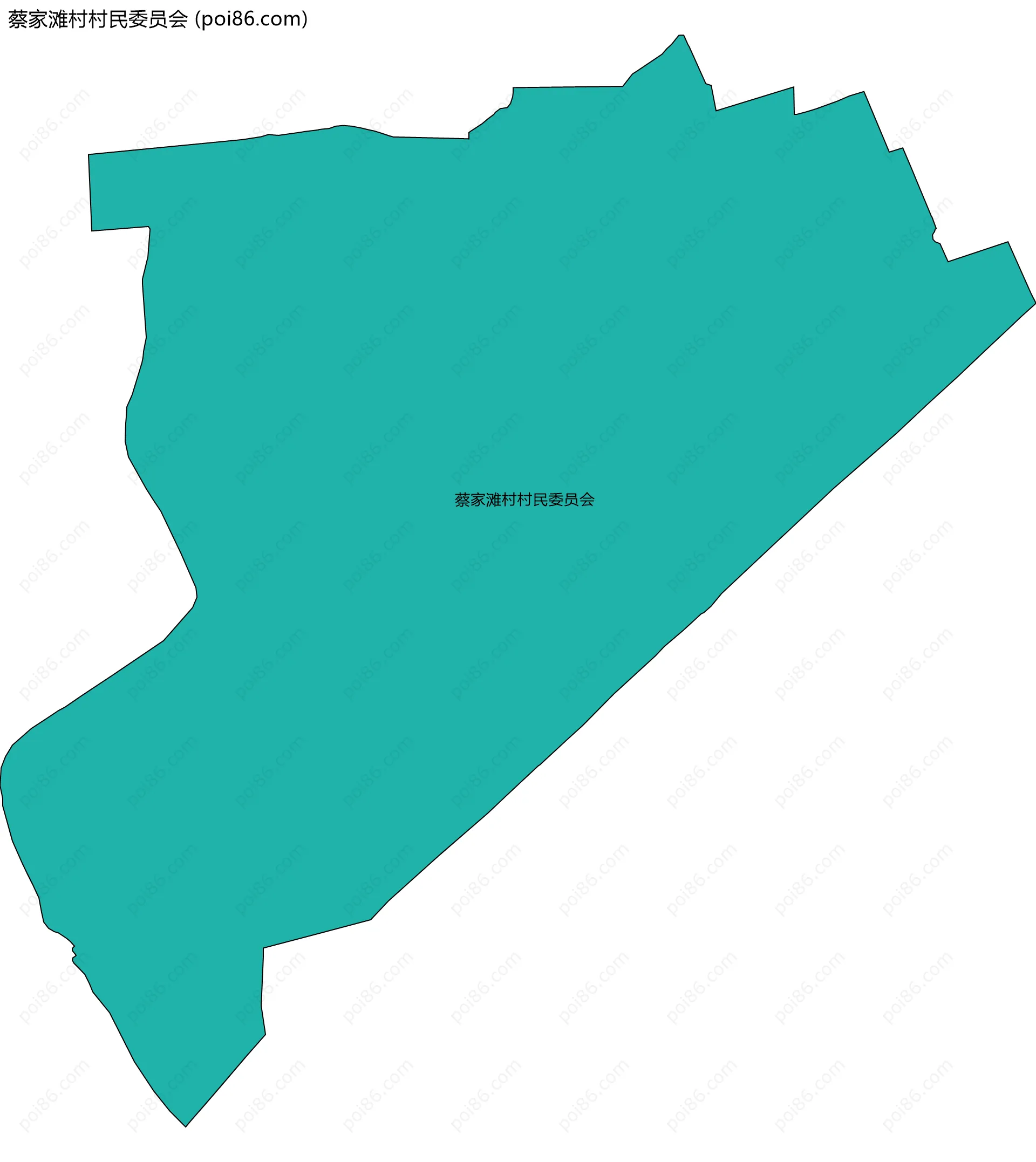 蔡家滩村村民委员会边界地图