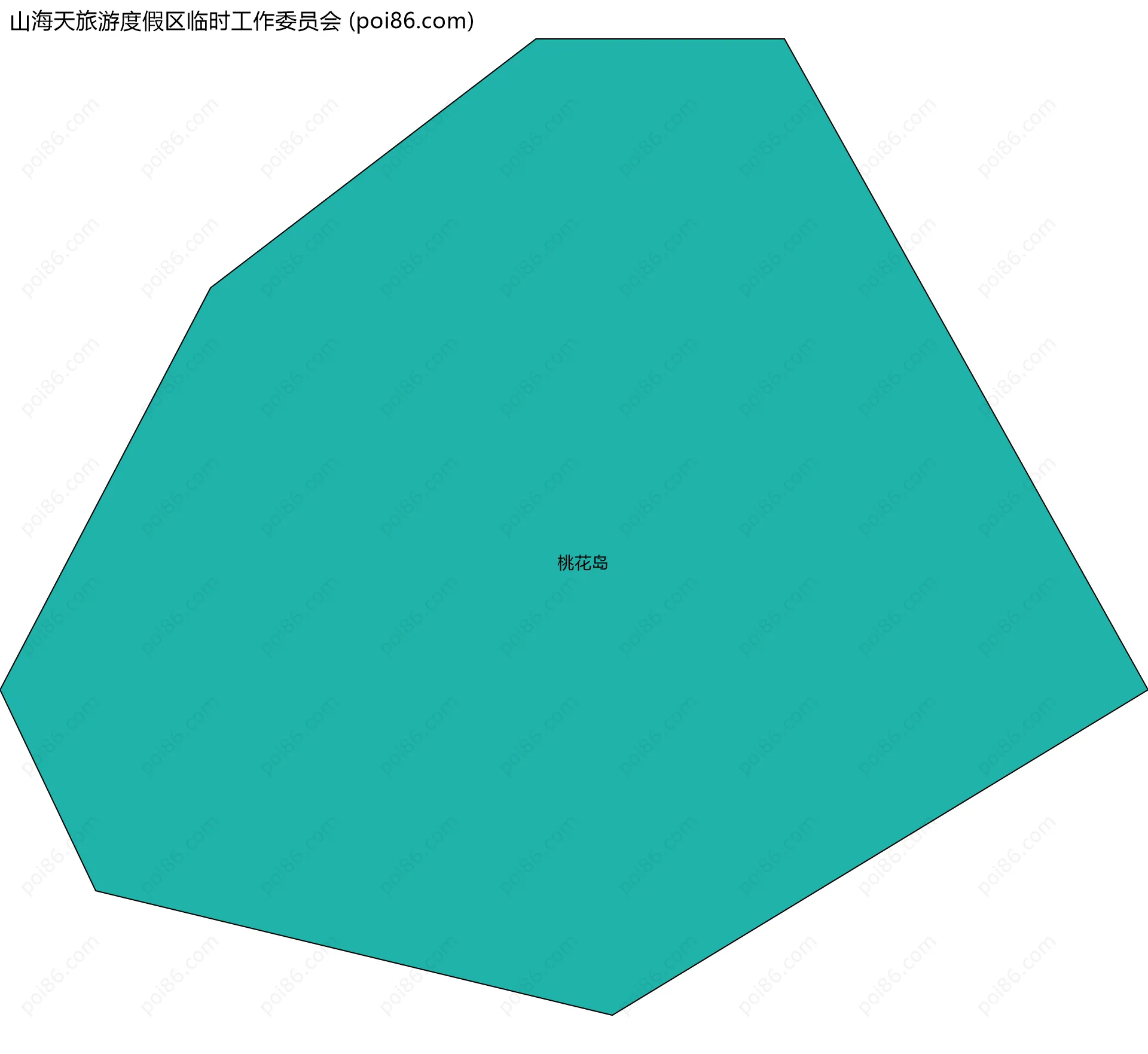 山海天旅游度假区临时工作委员会边界地图(五级行政区划)