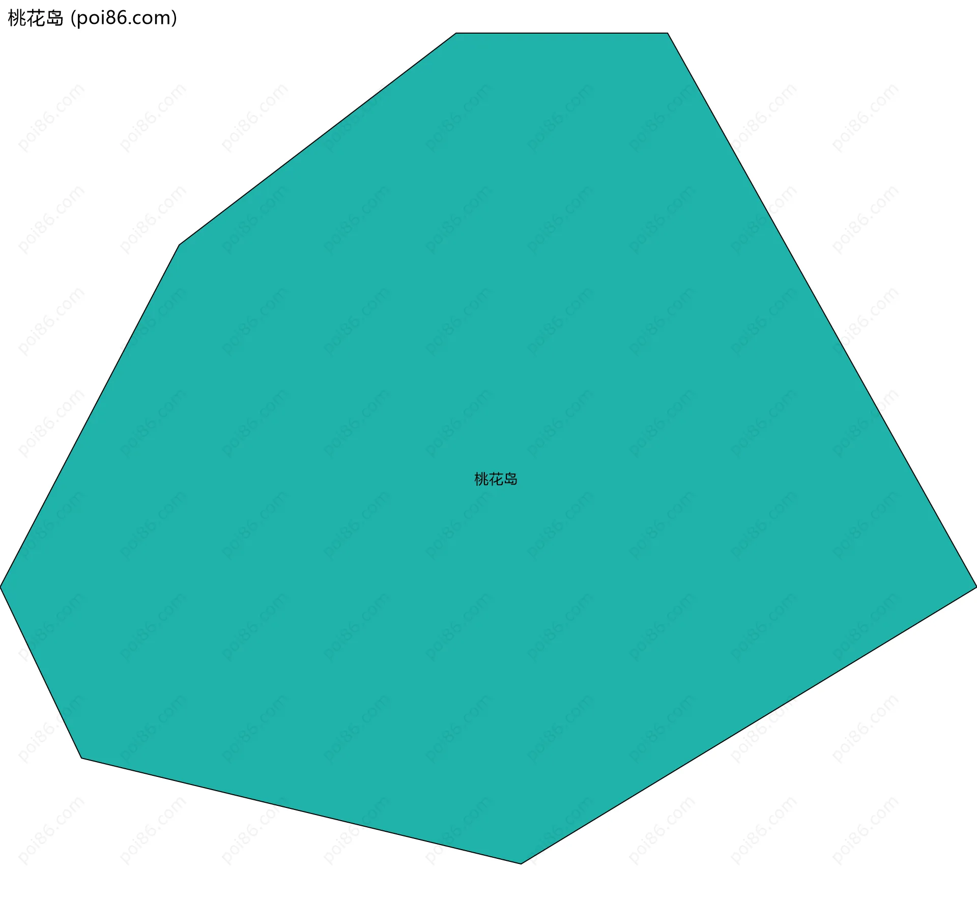 桃花岛边界地图