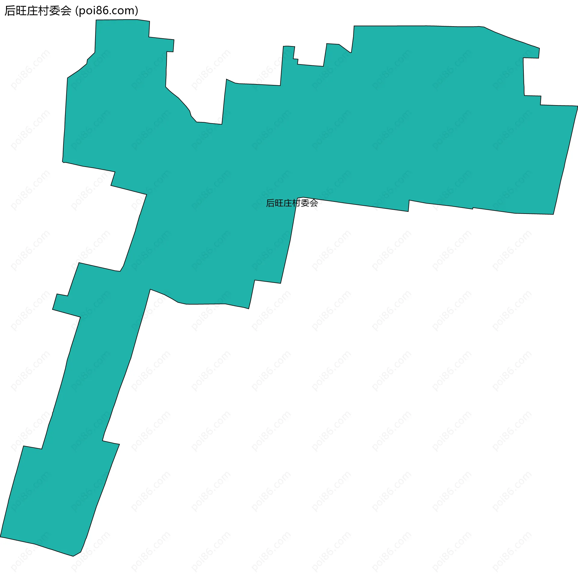 后旺庄村委会边界地图