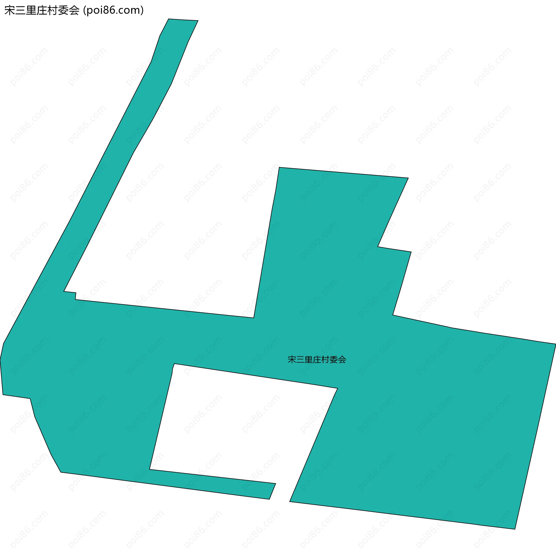 宋三里庄村委会边界地图