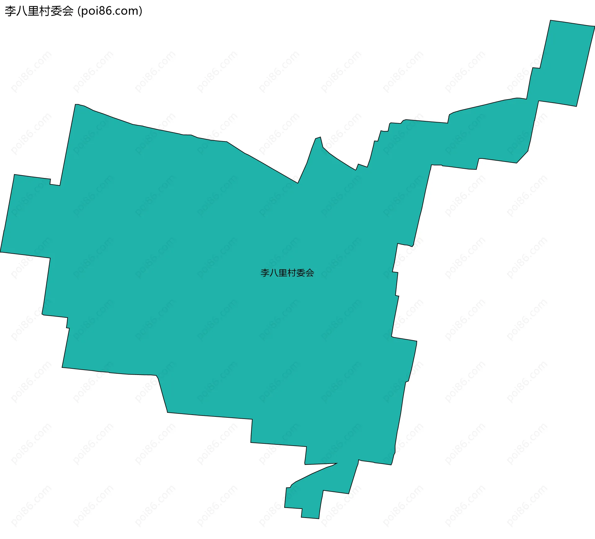 李八里村委会边界地图