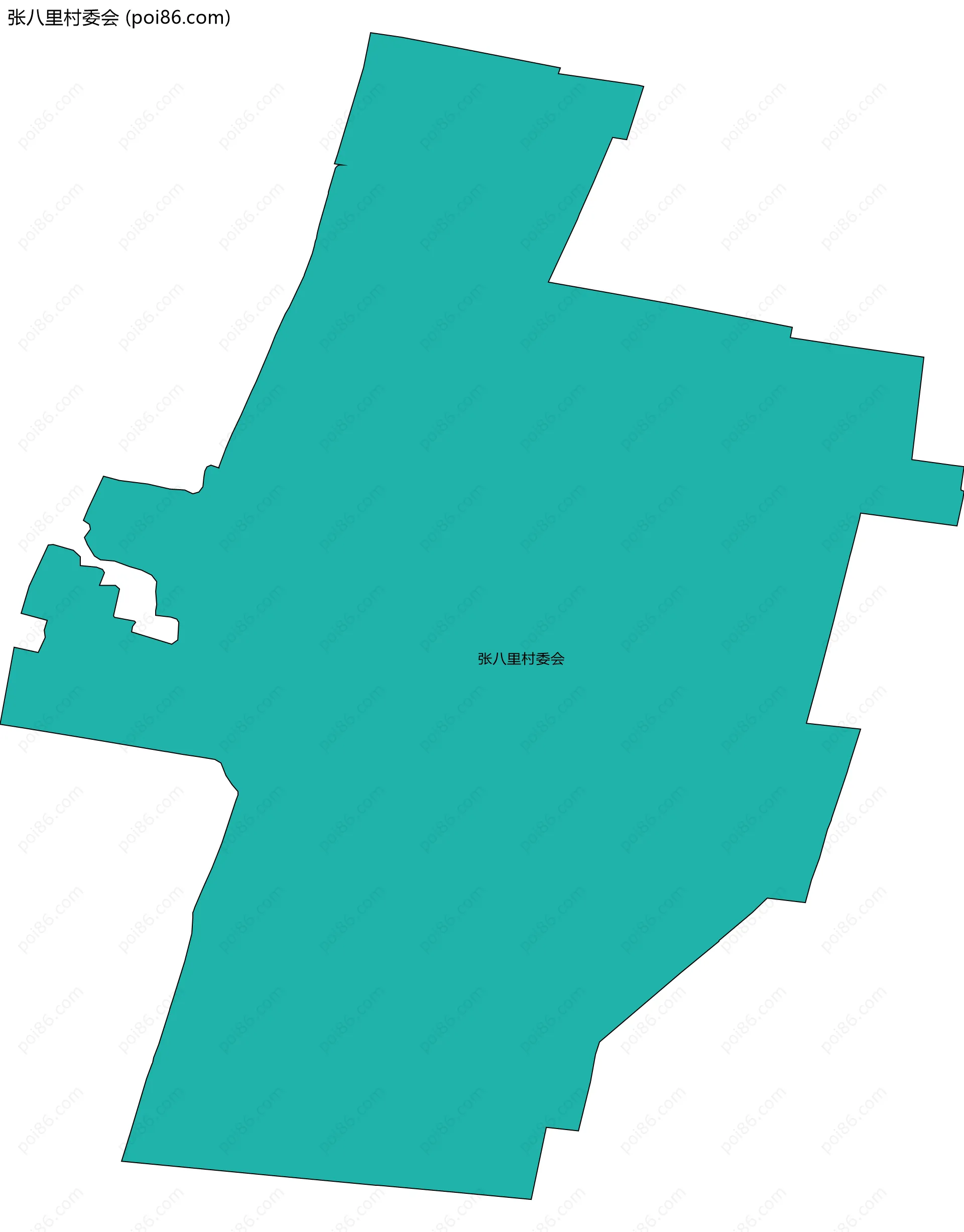 张八里村委会边界地图