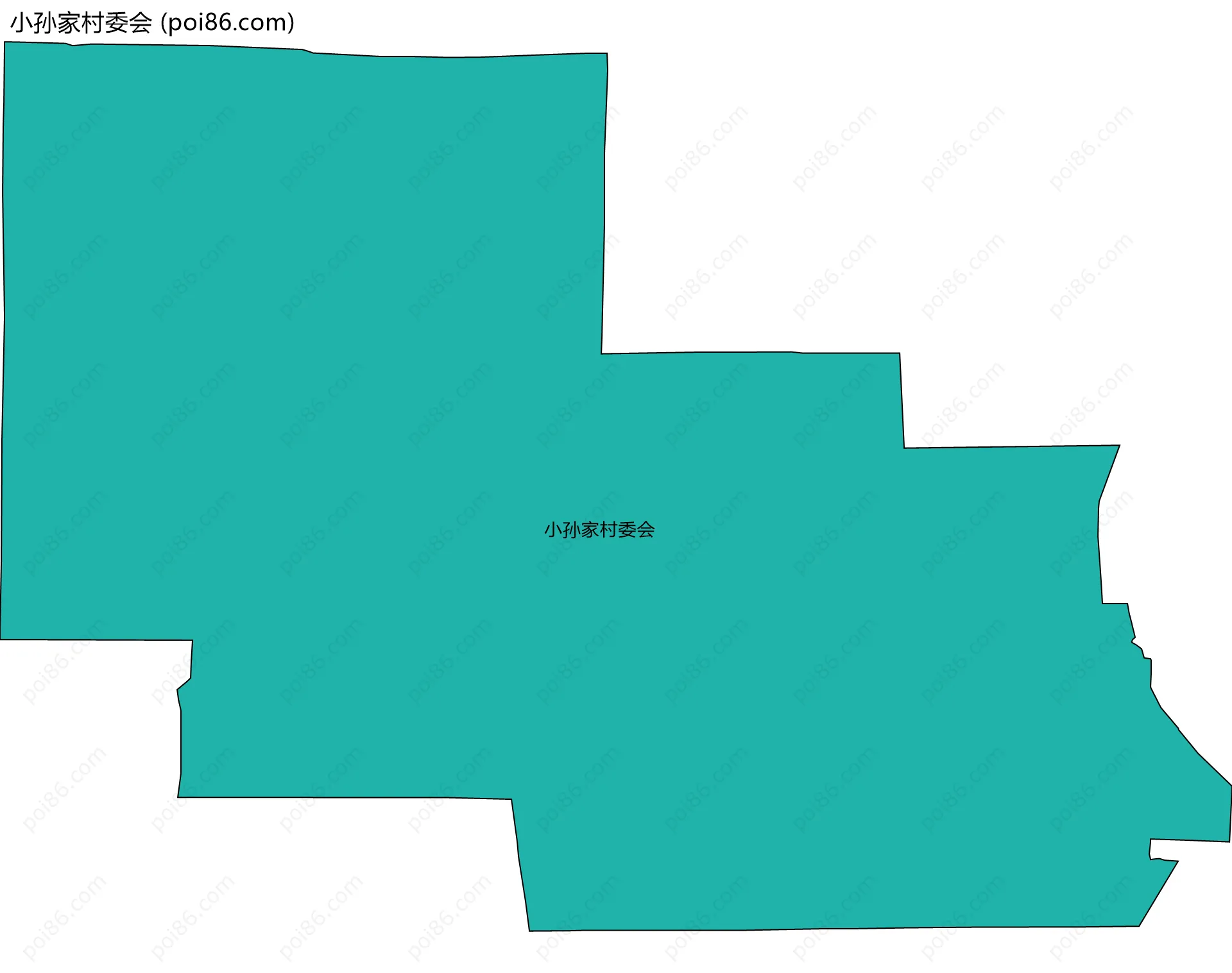 小孙家村委会边界地图