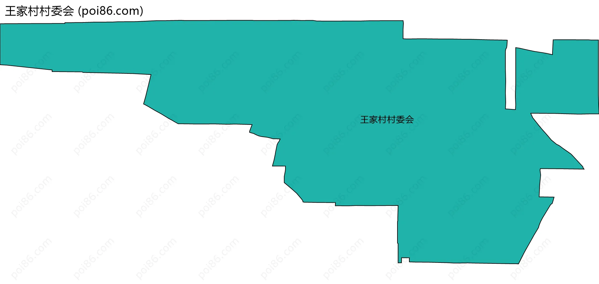 王家村村委会边界地图