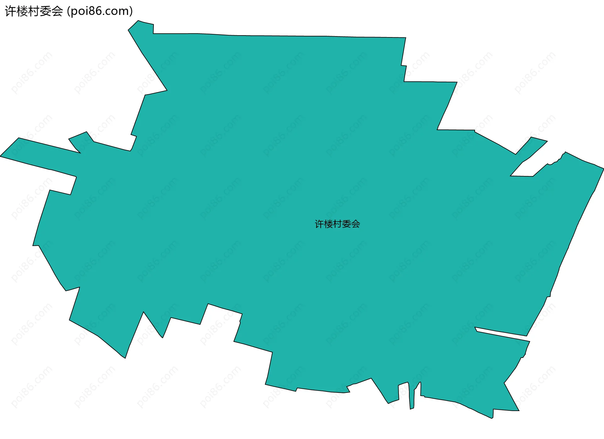 许楼村委会边界地图