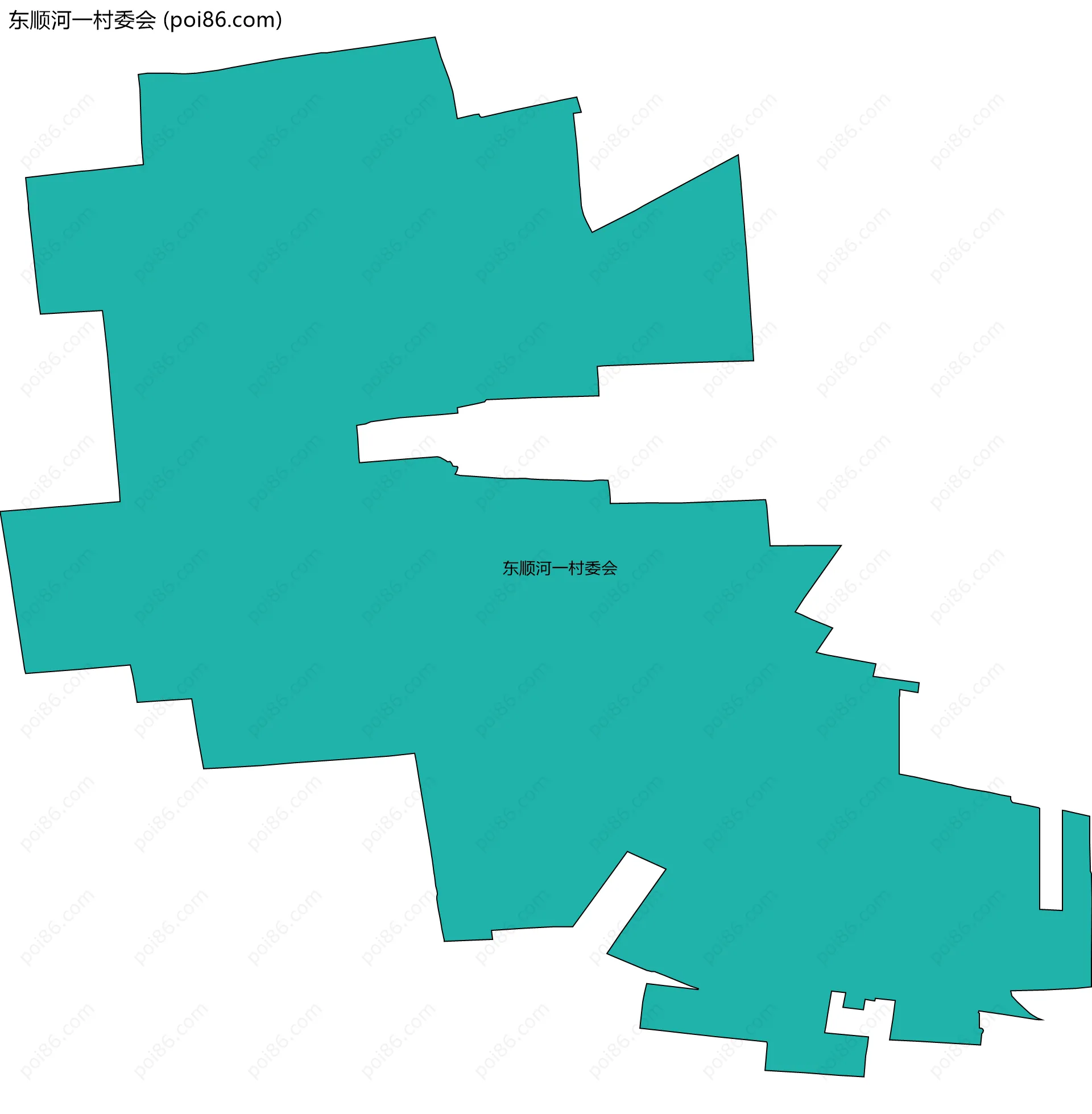 东顺河一村委会边界地图