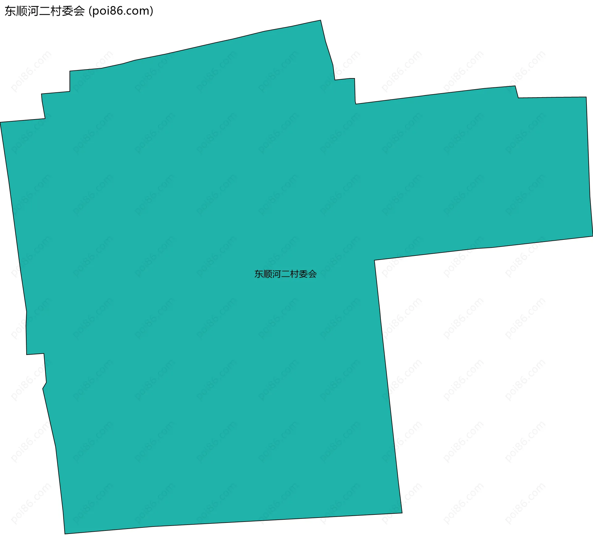 东顺河二村委会边界地图