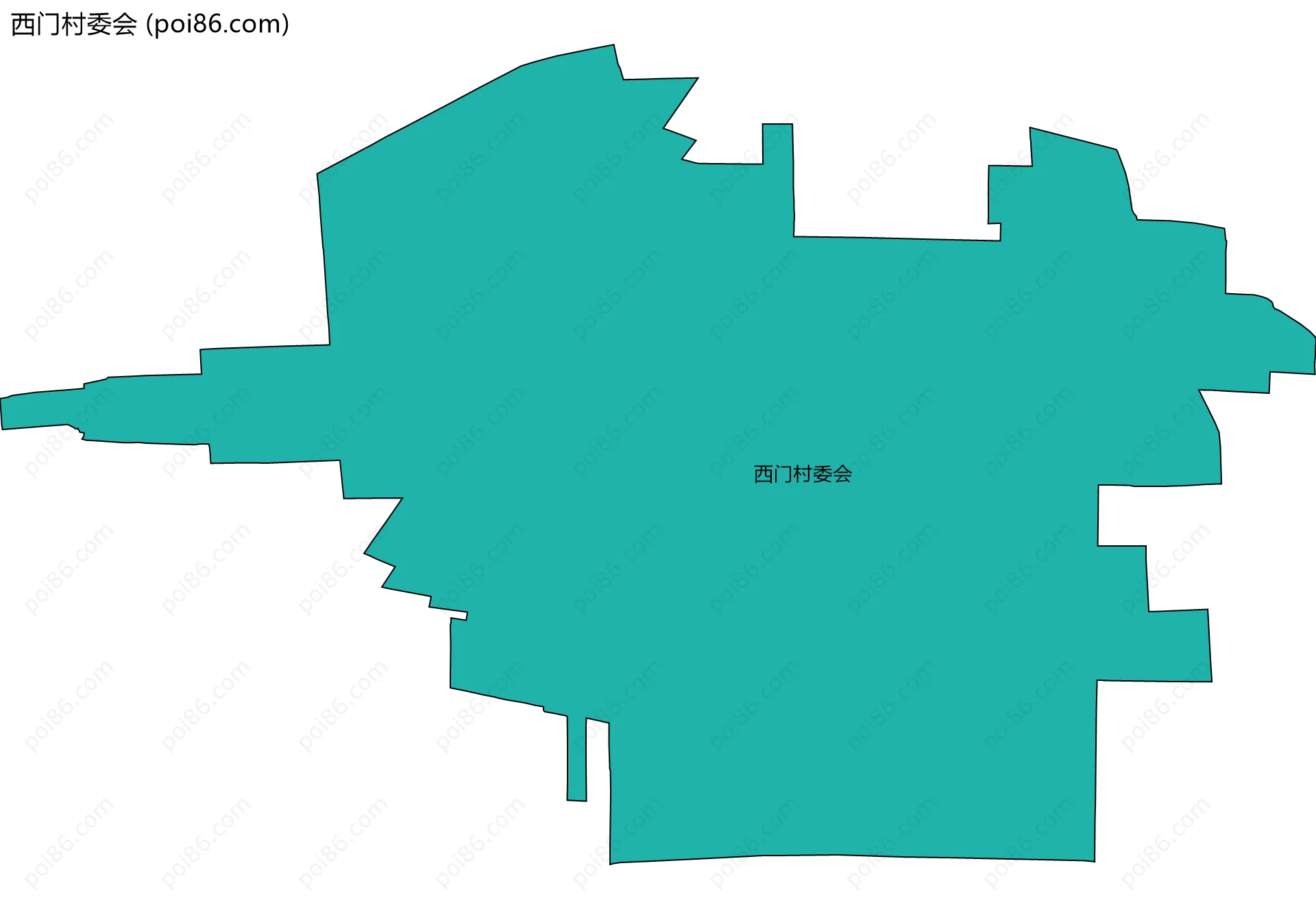 西门村委会边界地图