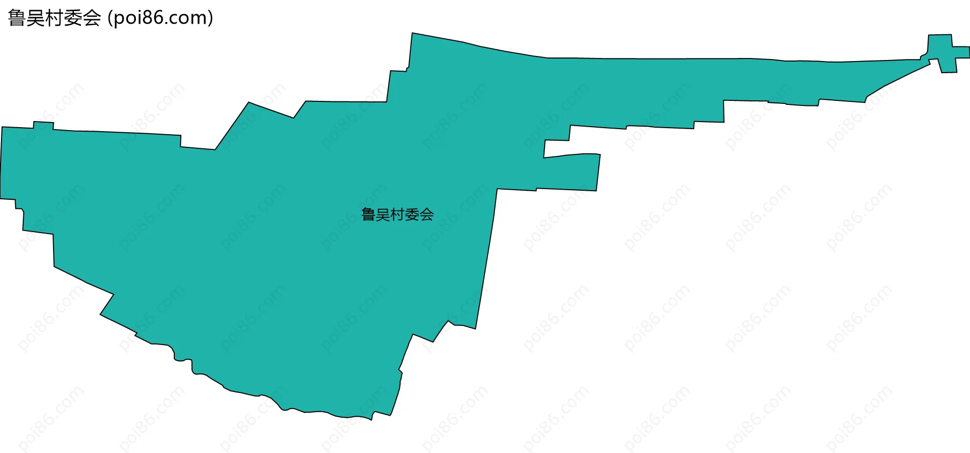 鲁吴村委会边界地图