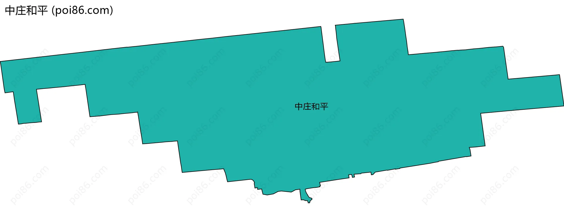 中庄和平边界地图