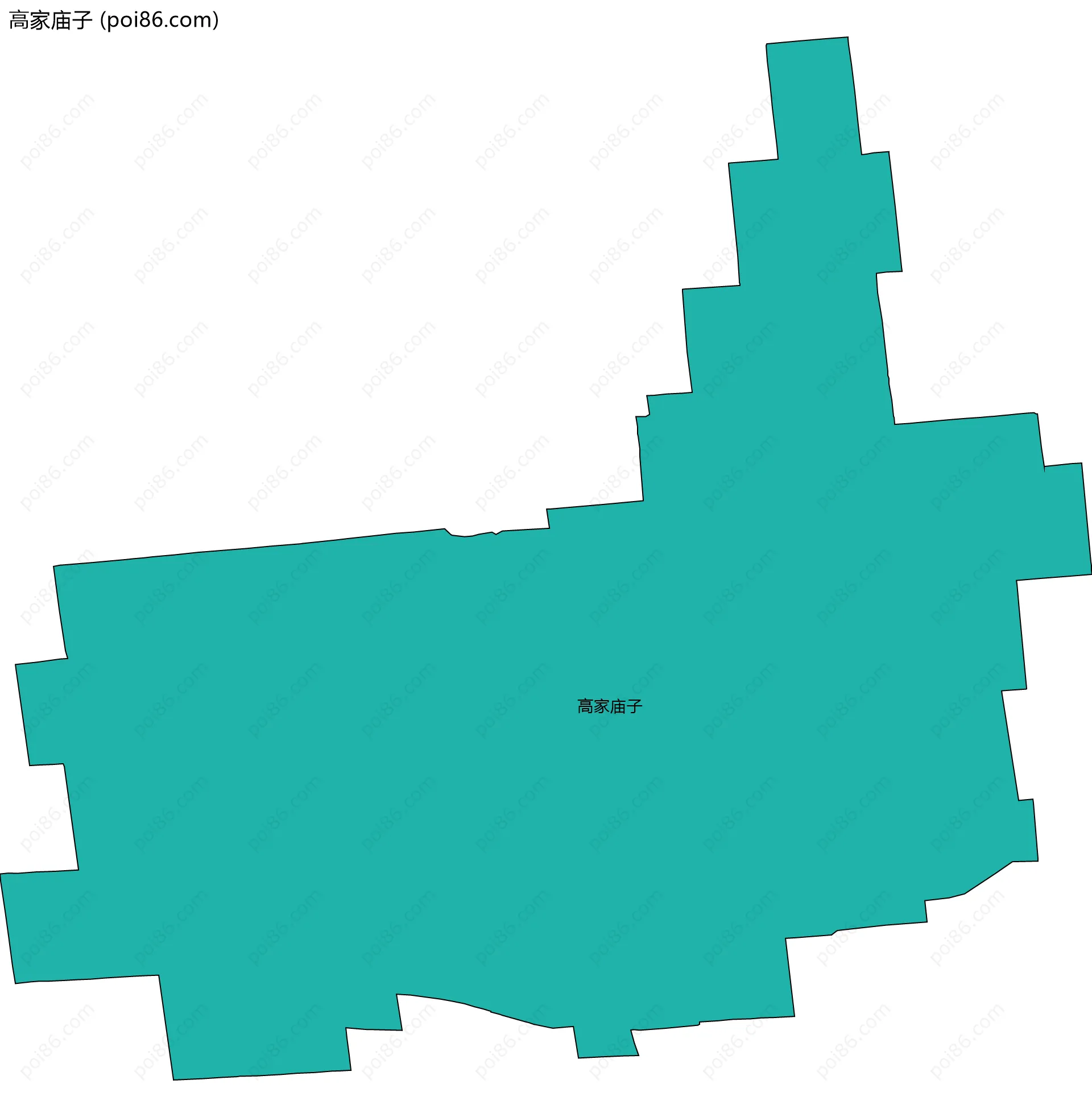 高家庙子边界地图
