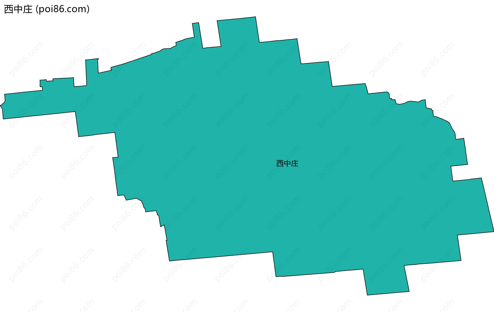 西中庄边界地图