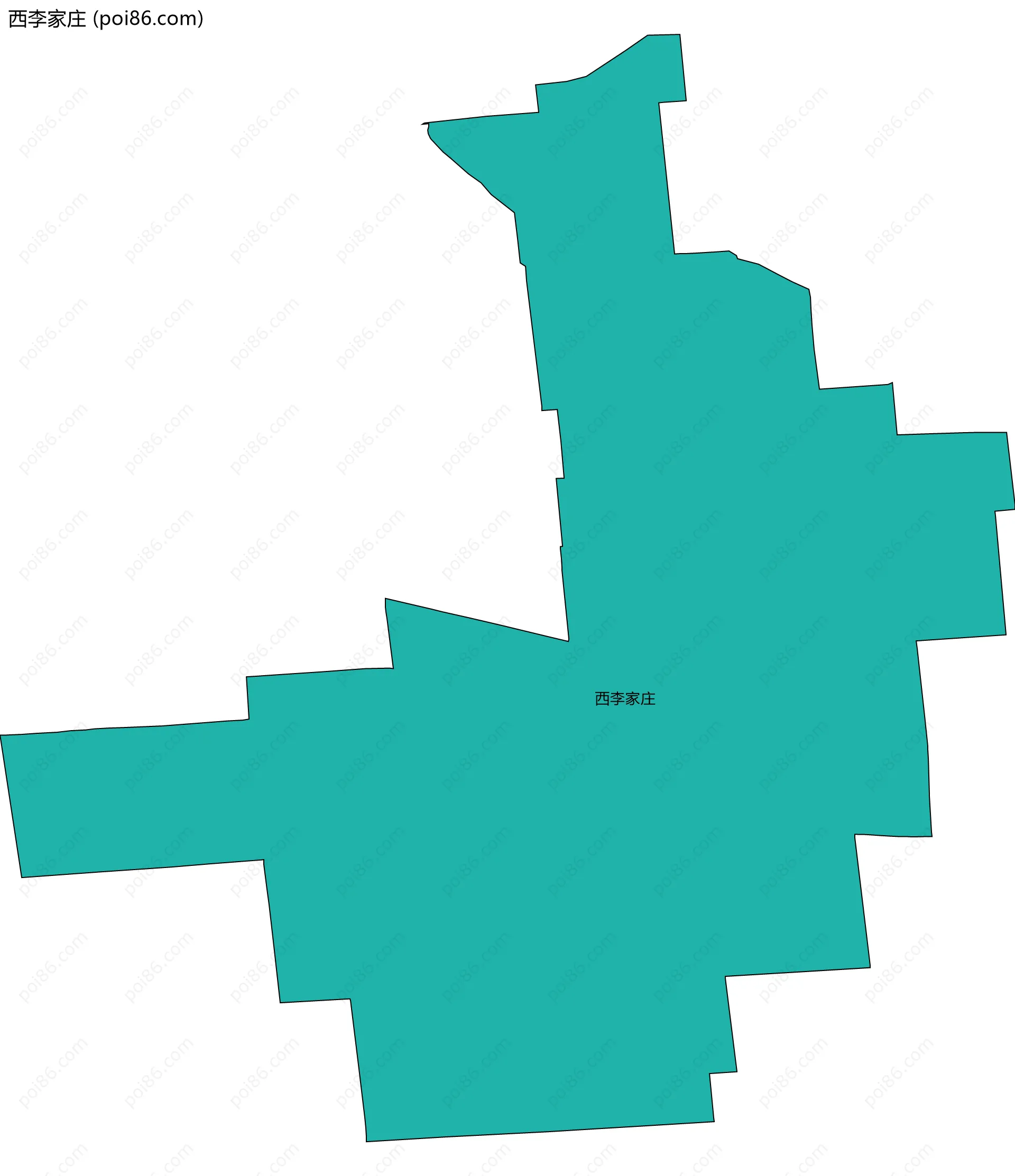 西李家庄边界地图