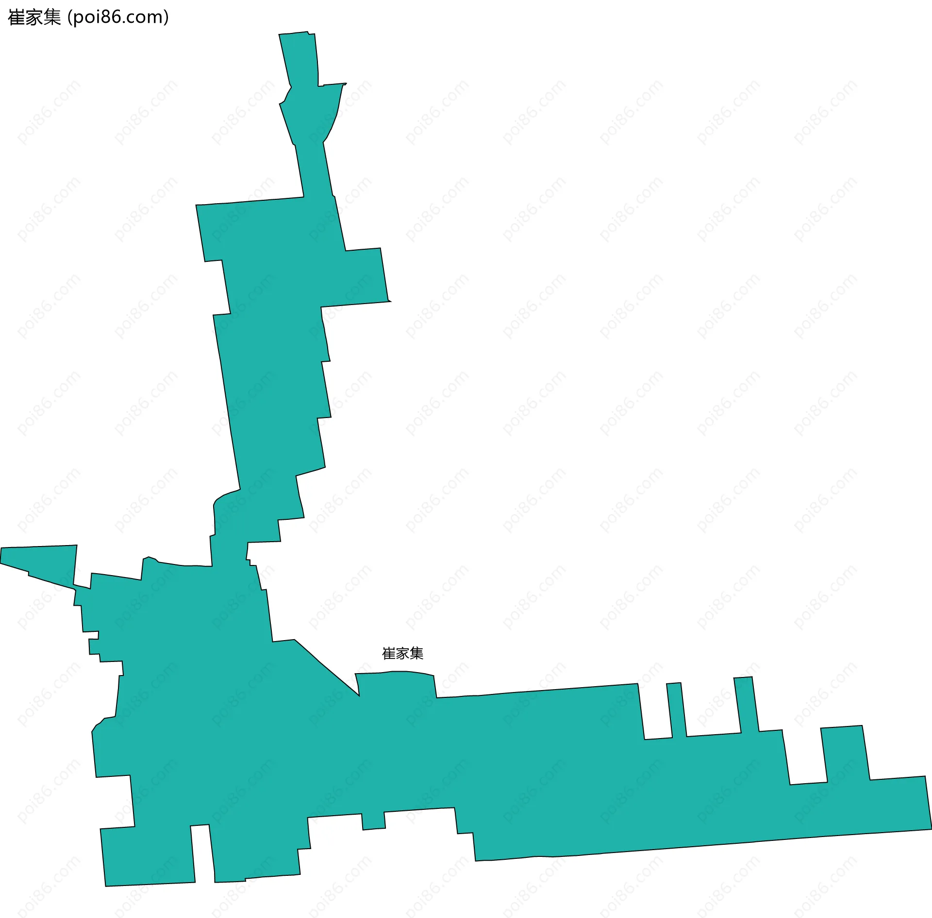 崔家集边界地图