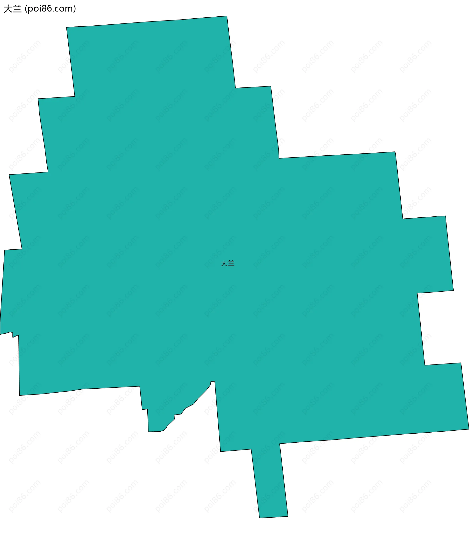 大兰边界地图