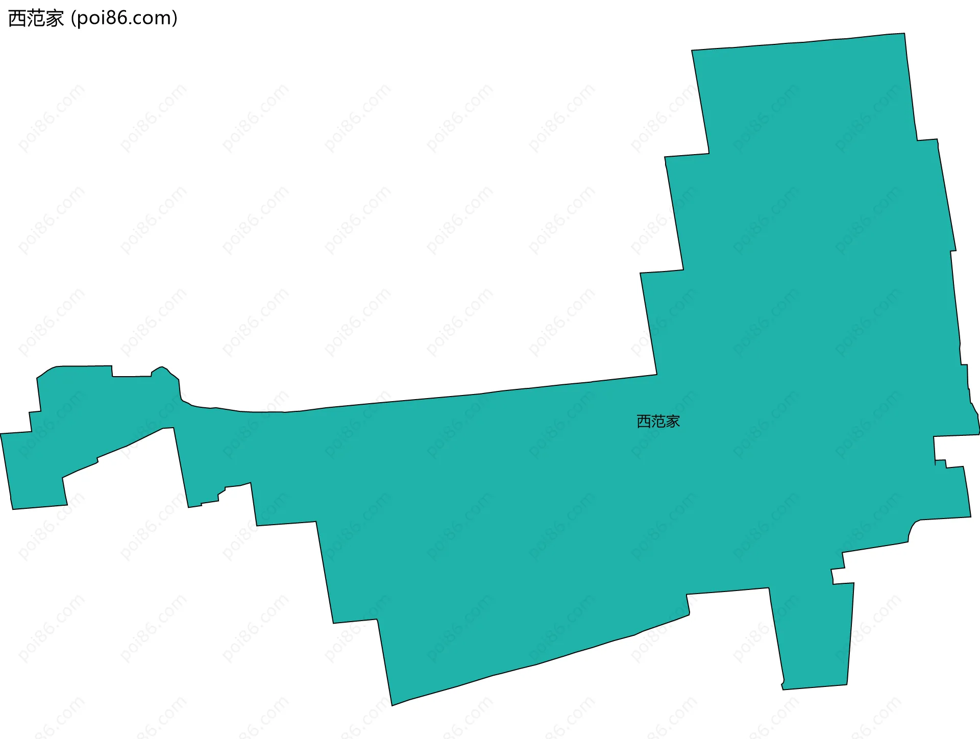 西范家边界地图