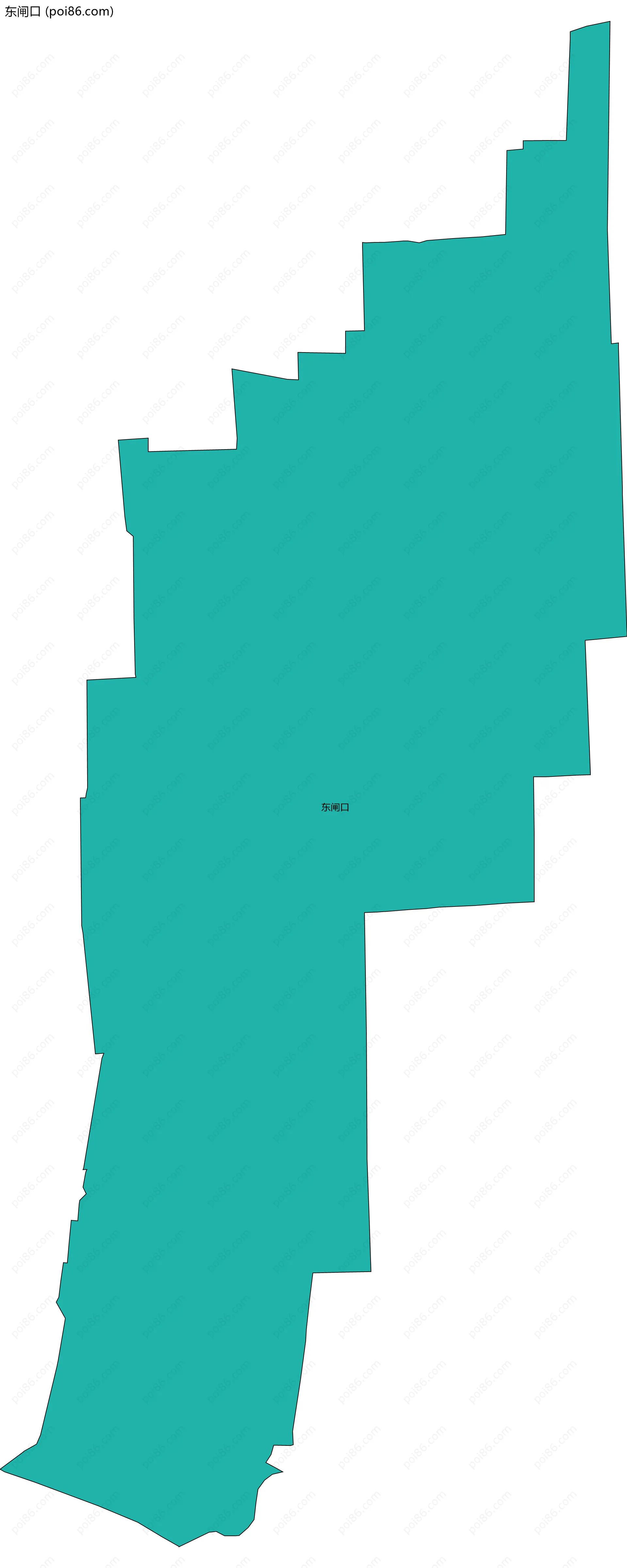 东闸口边界地图