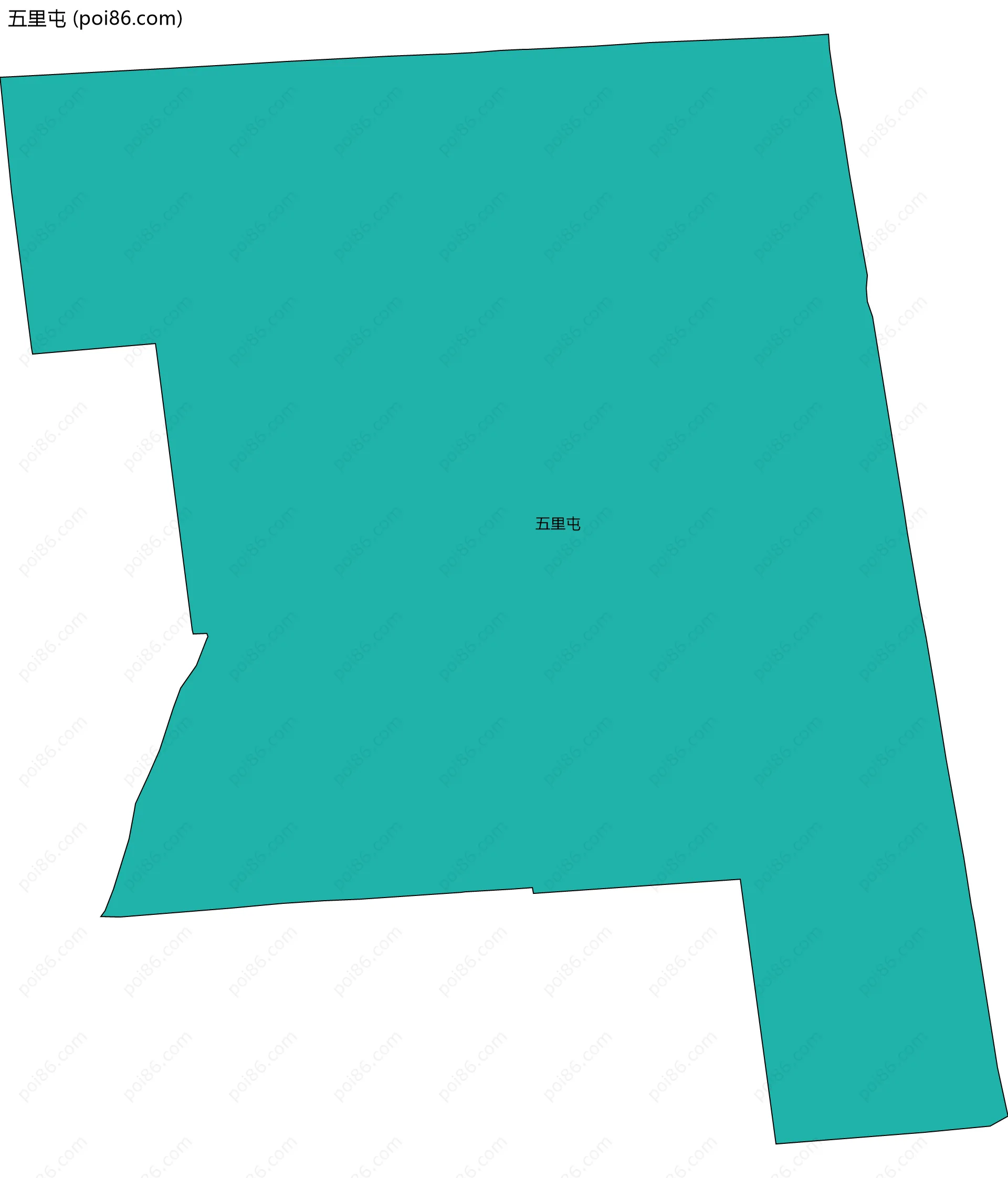 五里屯边界地图