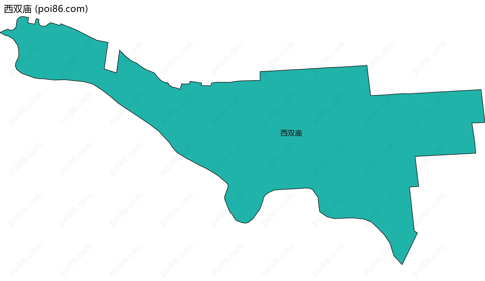 西双庙边界地图